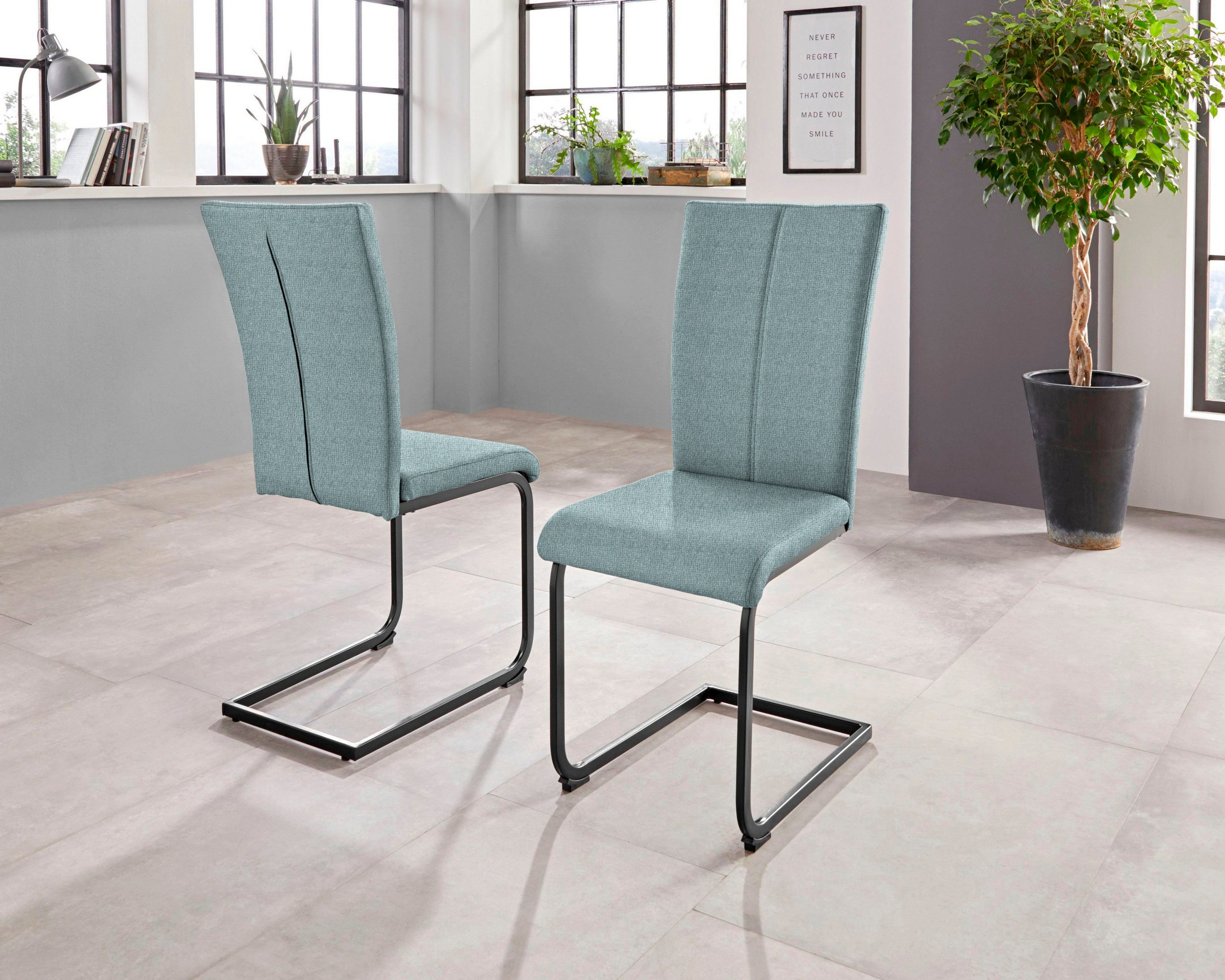 Home affaire Freischwinger "Oliver" () 2 Stk.Stuhl belastbar bis 120 Kg günstig online kaufen