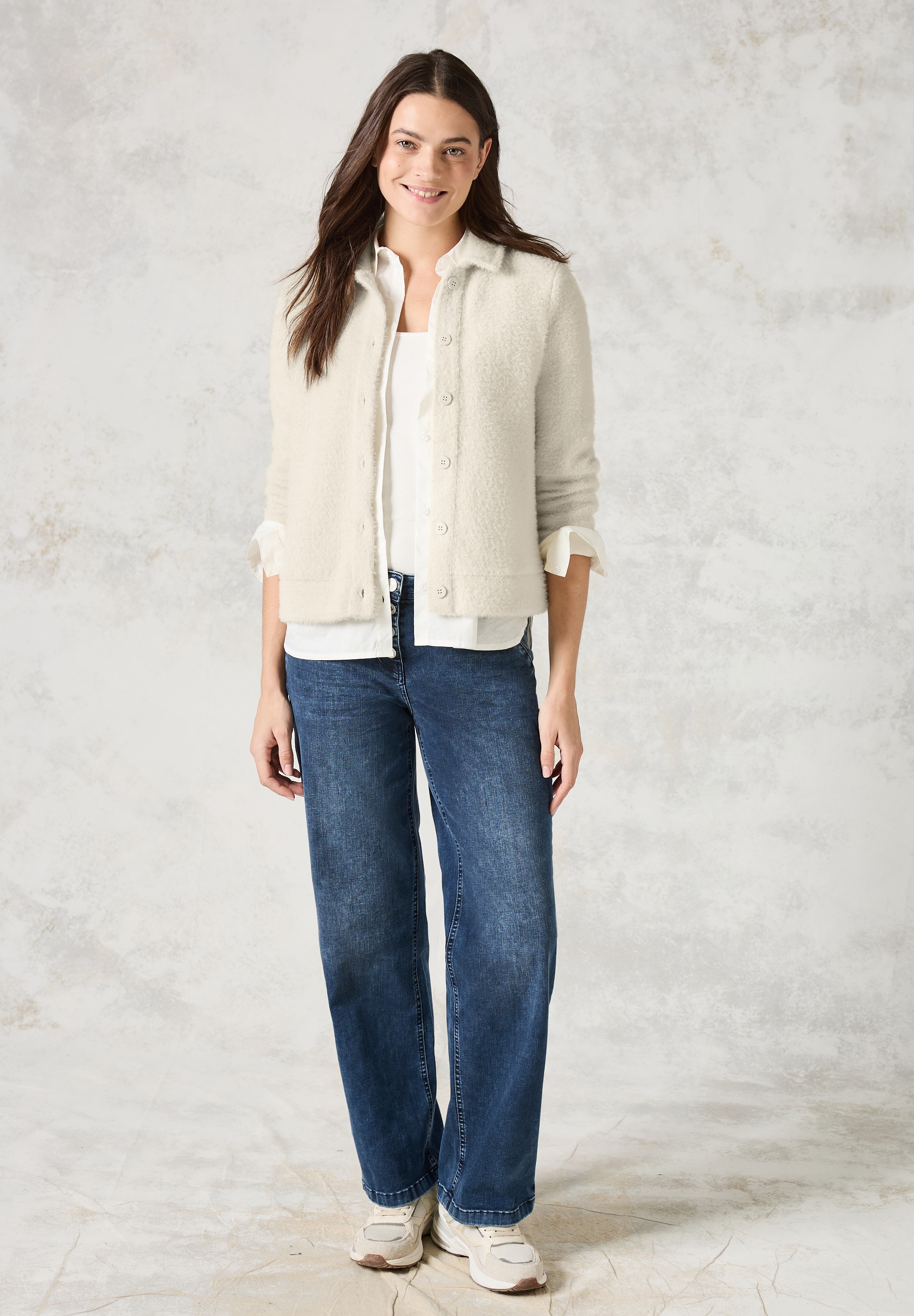 Cecil Cardigan, aus softem Materialmix