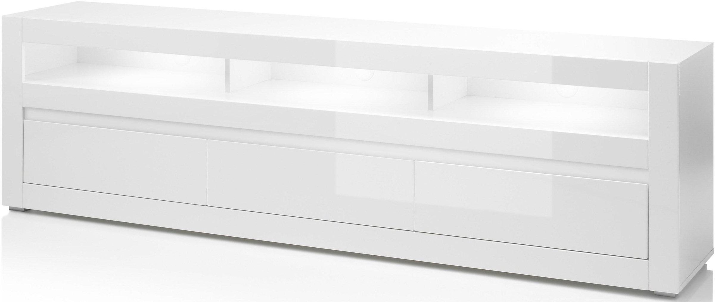 Home affaire Lowboard "Carat" Breite 217 cm, Zierleiste 1x betonfarben und günstig online kaufen