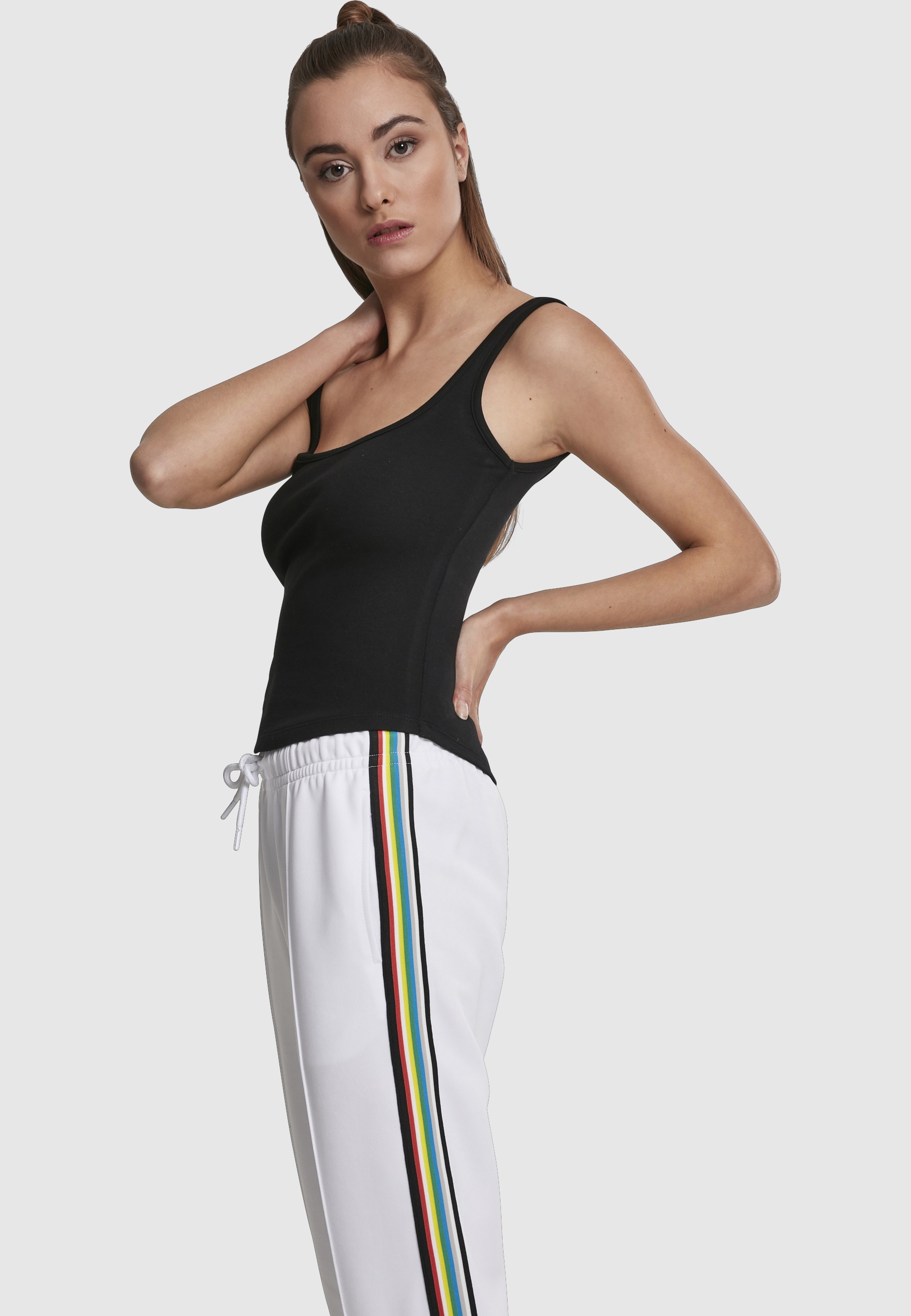 URBAN CLASSICS Tanktop »Urban Classics Damen Ladies Wide Neck Top« 1 Stk.