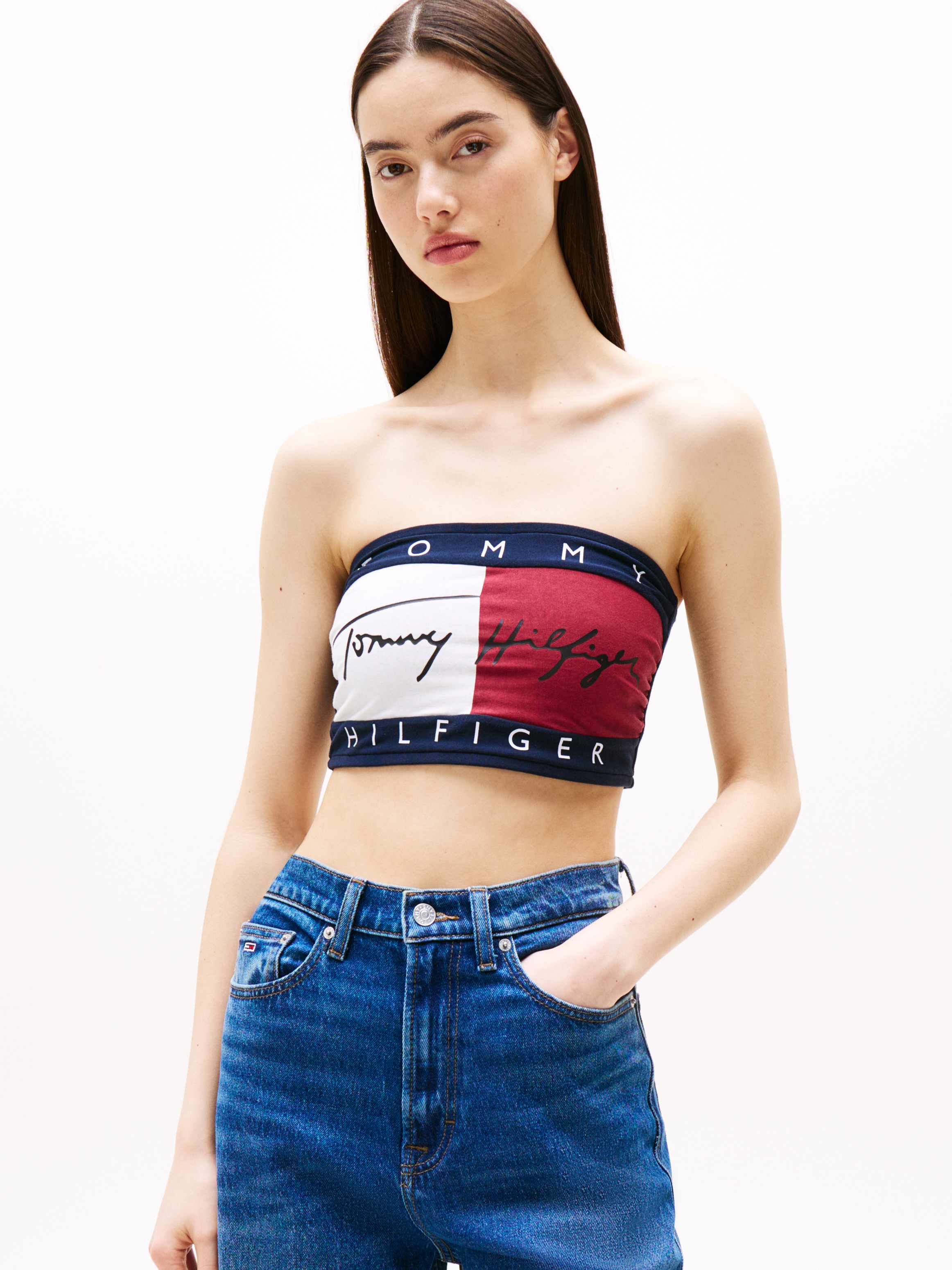 Tommy Hilfiger Underwear Bandeau-BH »BANDEAU«, in Colorblock-Optik, Iconic Tommy Style Aliyah Hip Hop Street
