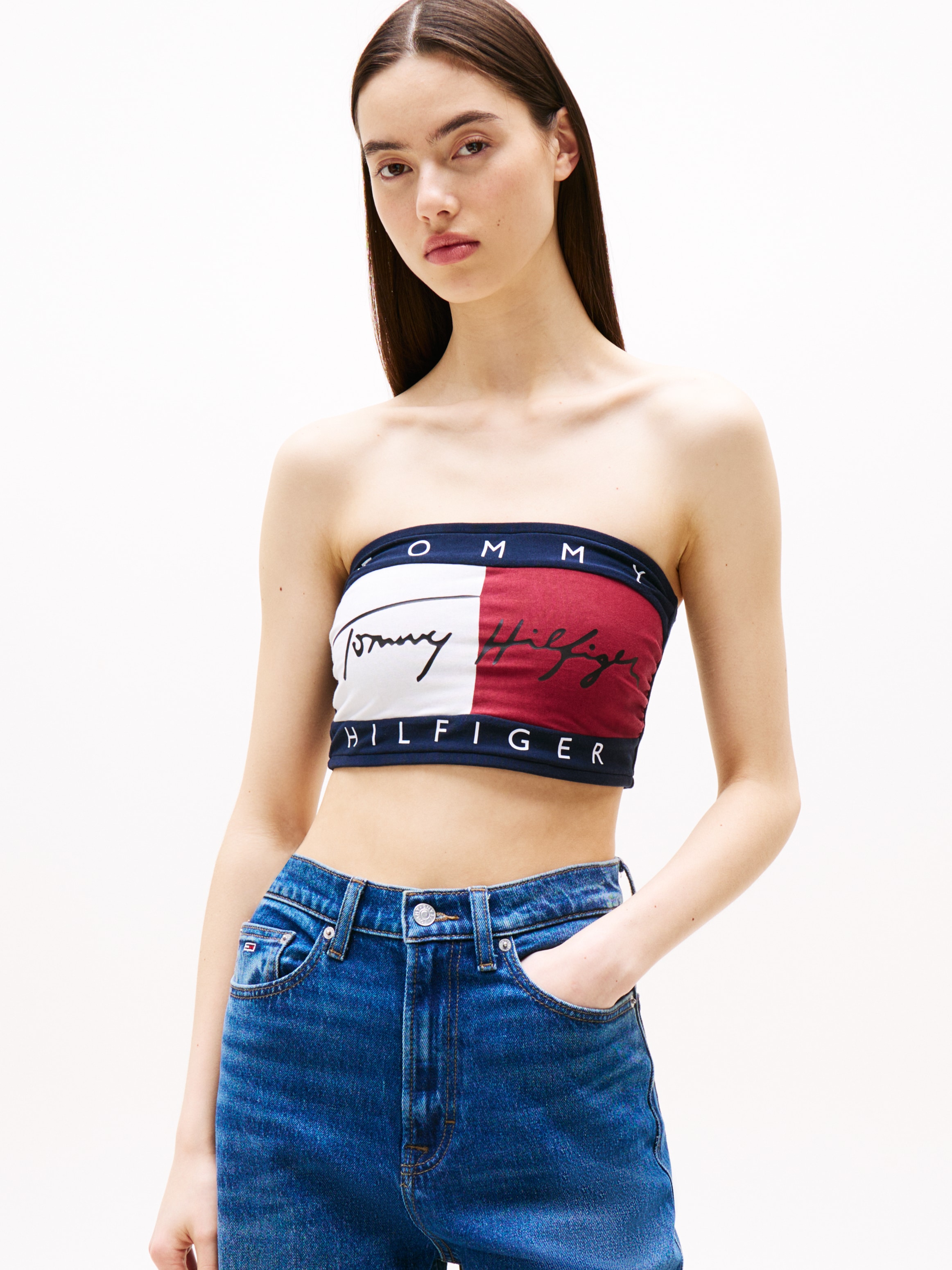 Tommy Hilfiger Underwear Bandeau-BH "Iconic Aliyah RnB BANDEAU Colorblock" casual, körpernah, Baumwollmix