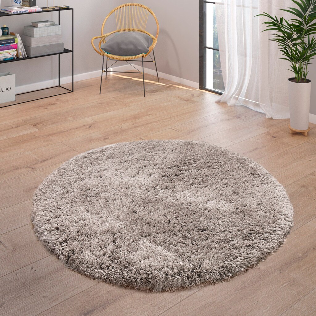 Paco Home Hochflor-Teppich »Milano 861«, rund