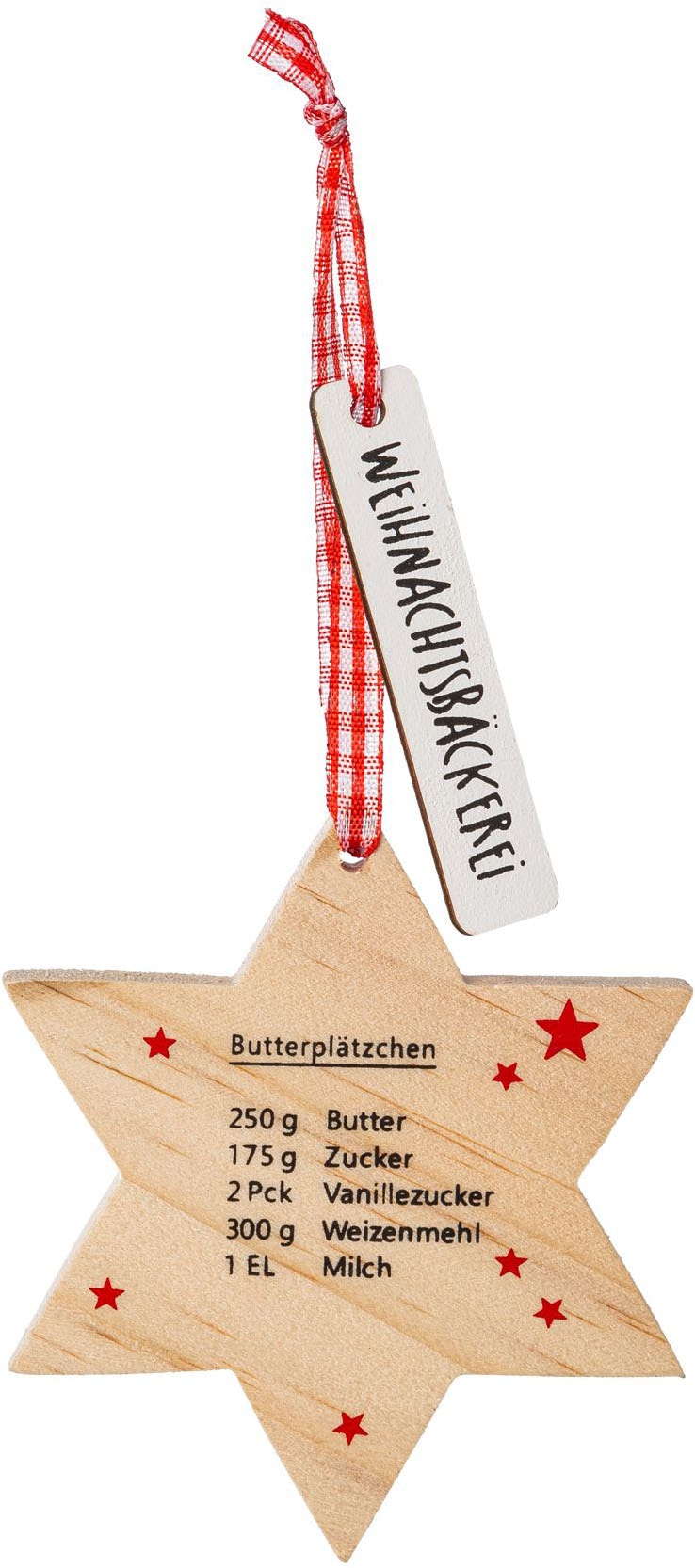 Creativ home Dekohänger »Deko-Hänger Weihnachtsbäckerei« mit 3 Plätzchen-Motiven
