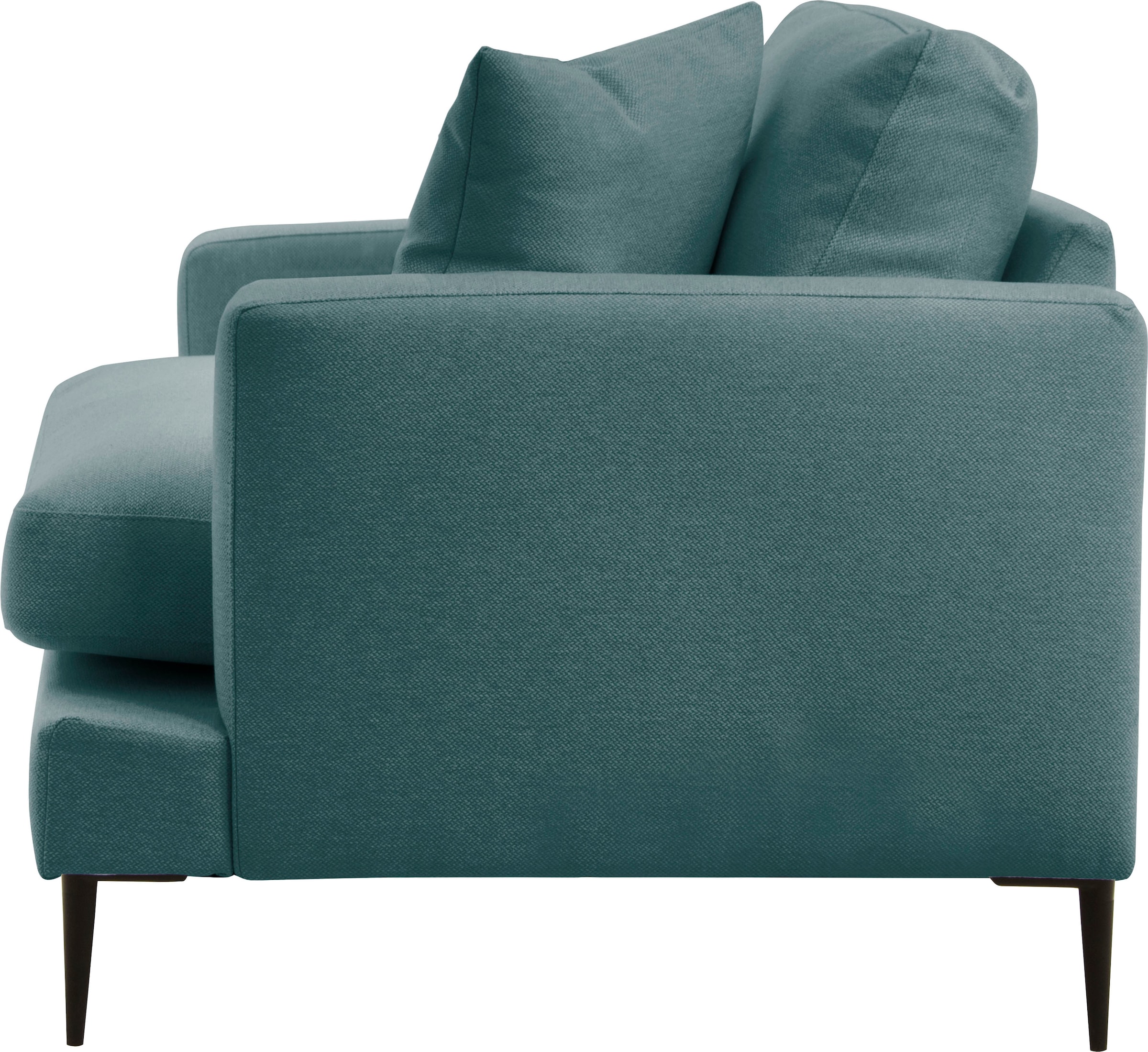Leonique Sessel »Cozy Loungesessel, Designersessel, Maße B/T/H: 91/97/80 cm«, mit Metallbeinen und Zierkissen