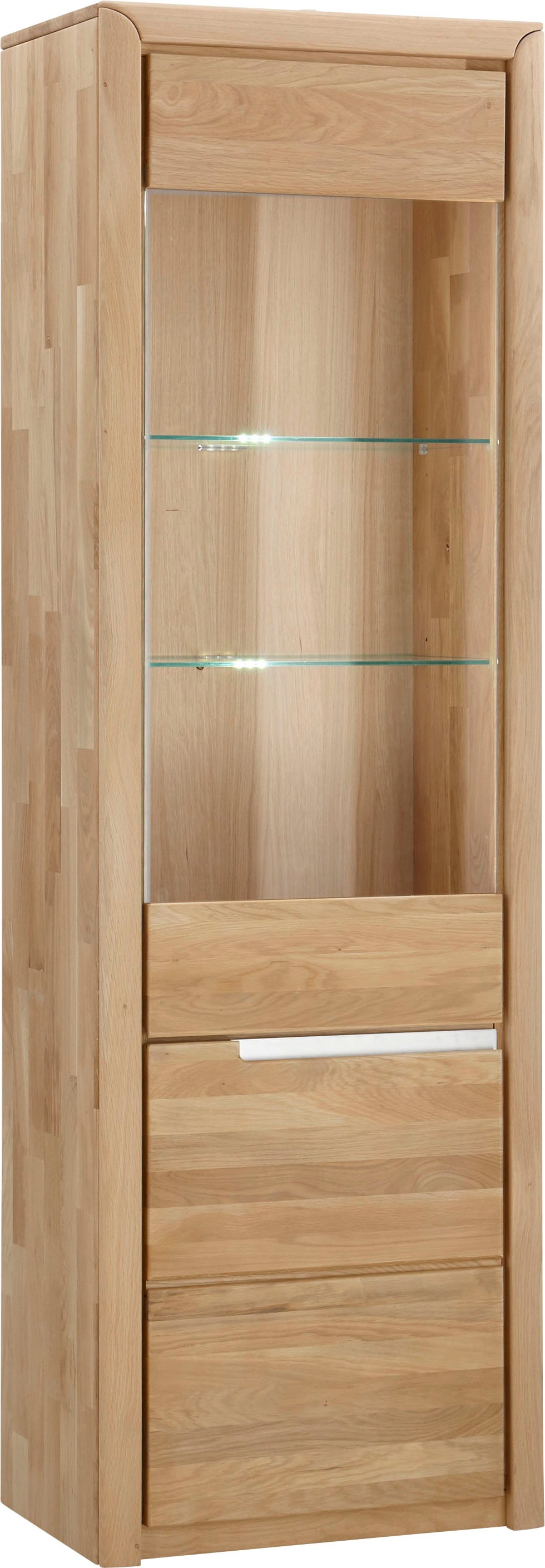 Quadrato Vitrine »Florenz«, schmal, Höhe 198 cm, Wildeiche massiv kaufen