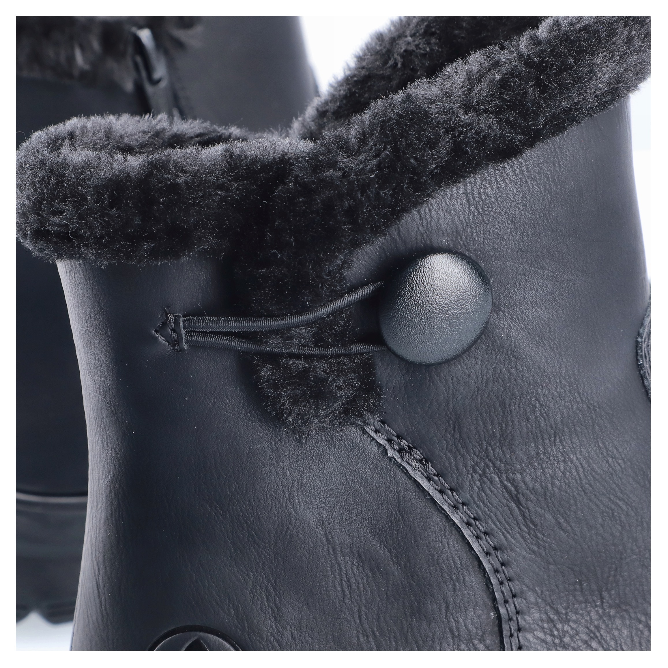 Winterboots RIEKER, Damen, Gr. 38, schwarz, Lederimitat, Textil, unifarben, Schuhe Winterboots, Keilstiefelette - 150 Jahre Rieker Jubiläumsartikel 3