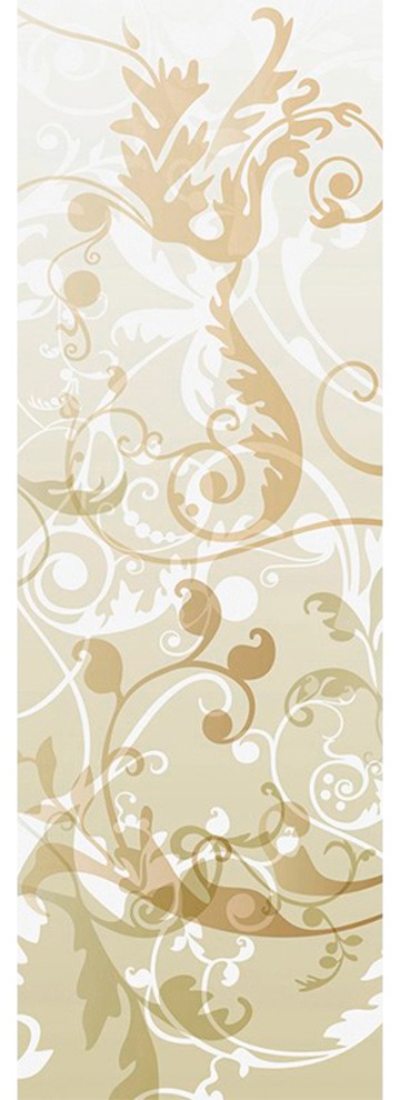 Fototapete »Ornamentel Elegance«, Grafik Tapete Barock Beige Gold Weiß Panel 1,00m x...