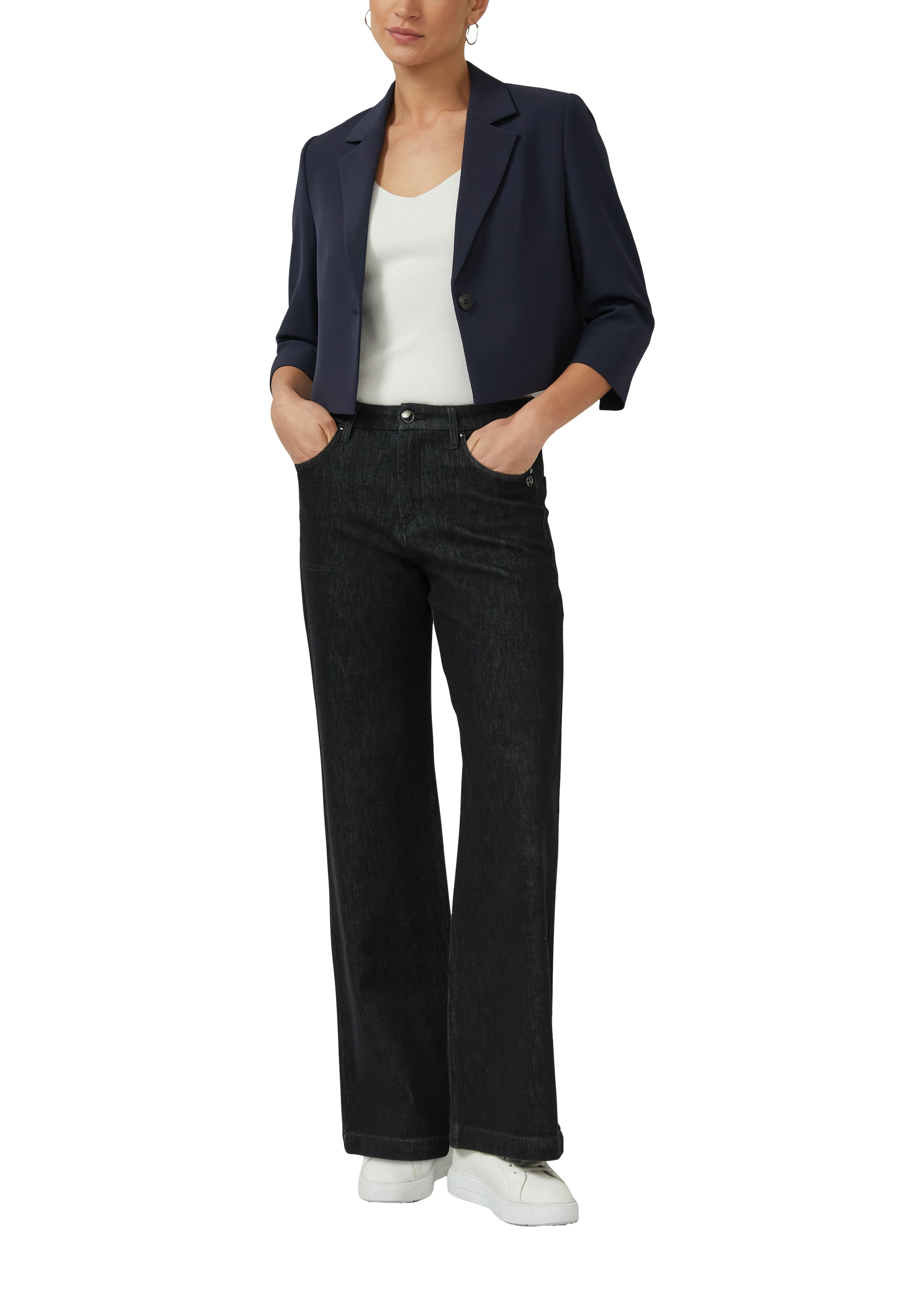 s.Oliver BLACK LABEL Kurzblazer 3/4-Arm mit Stretch