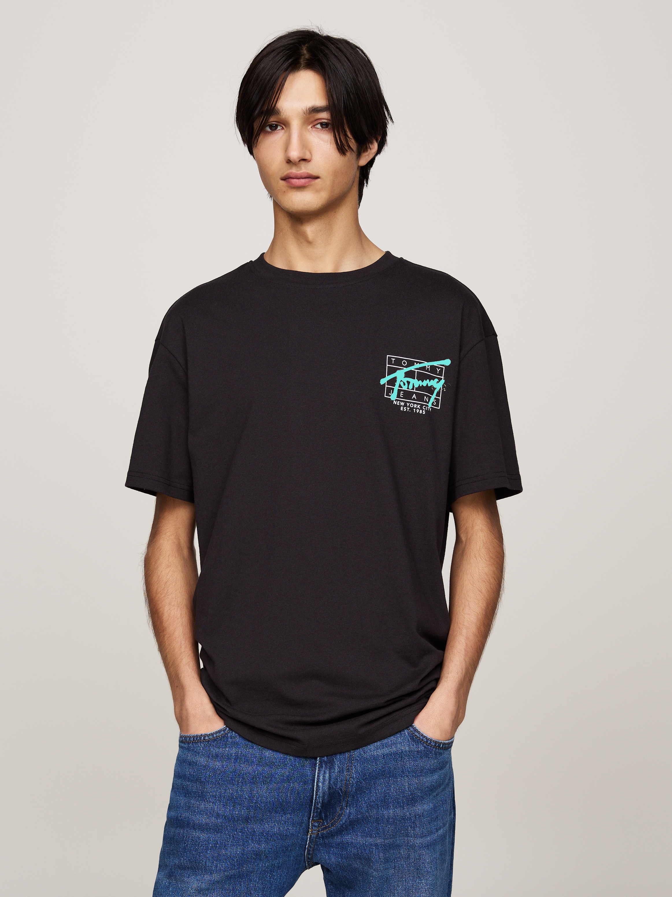 Tommy Jeans T-Shirt "TJM REG SPRAY TEE SS EXT", mit großem Rückenprint günstig online kaufen