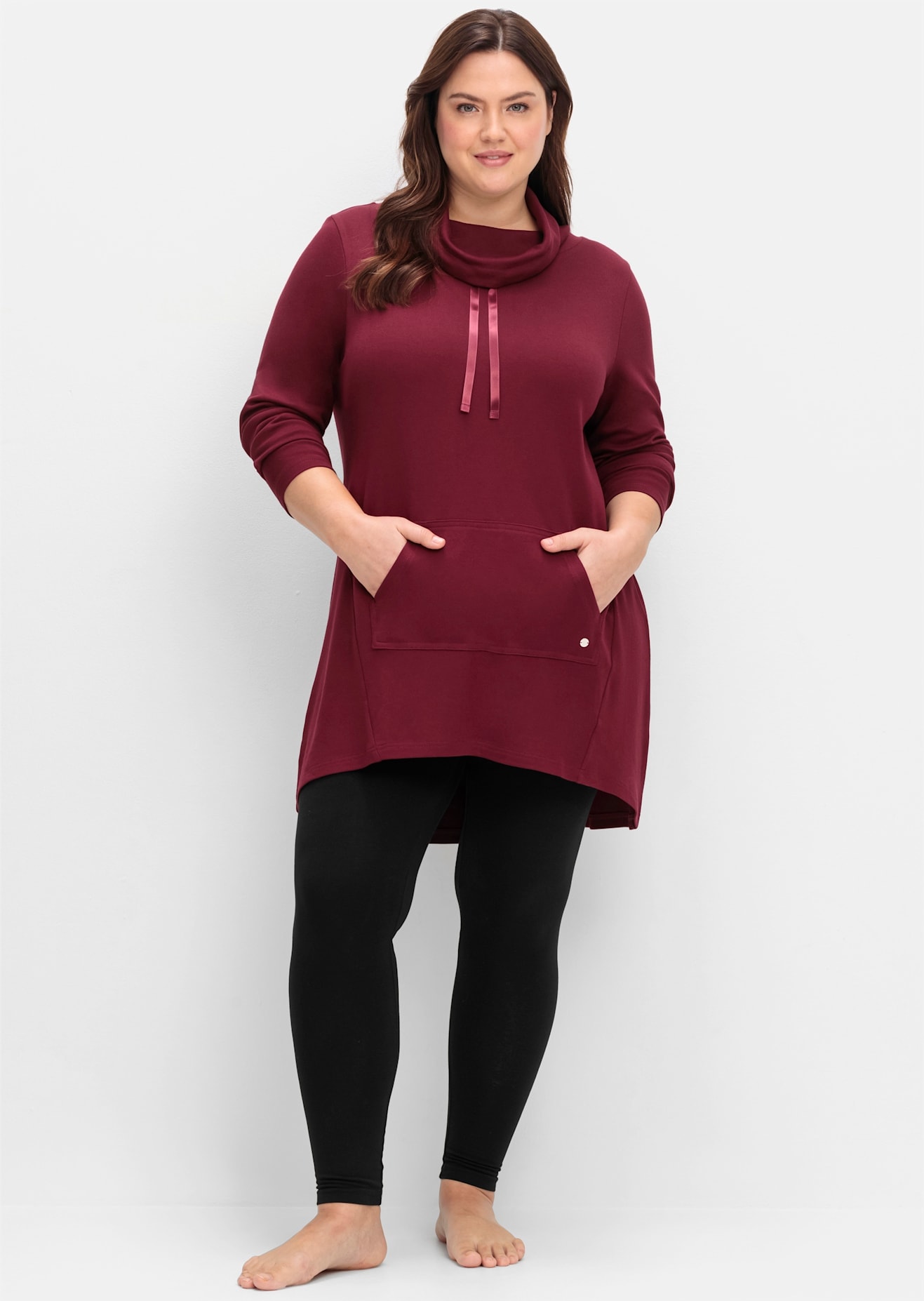 Sheego Longshirt "Sweatshirt" 1 Stk. tlg. günstig online kaufen