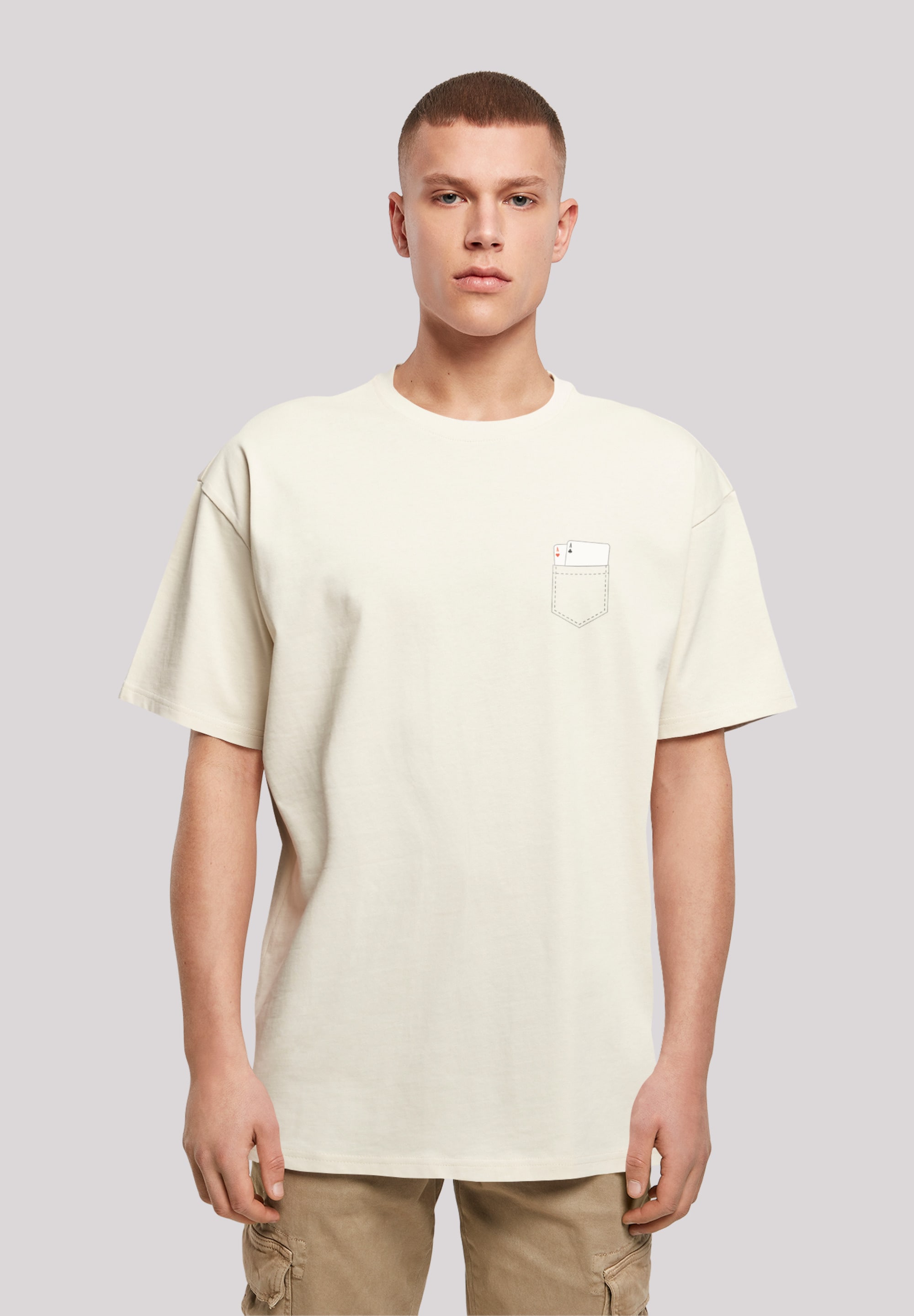 F4NT4STIC T-Shirt »Pocket with Cards«, Print