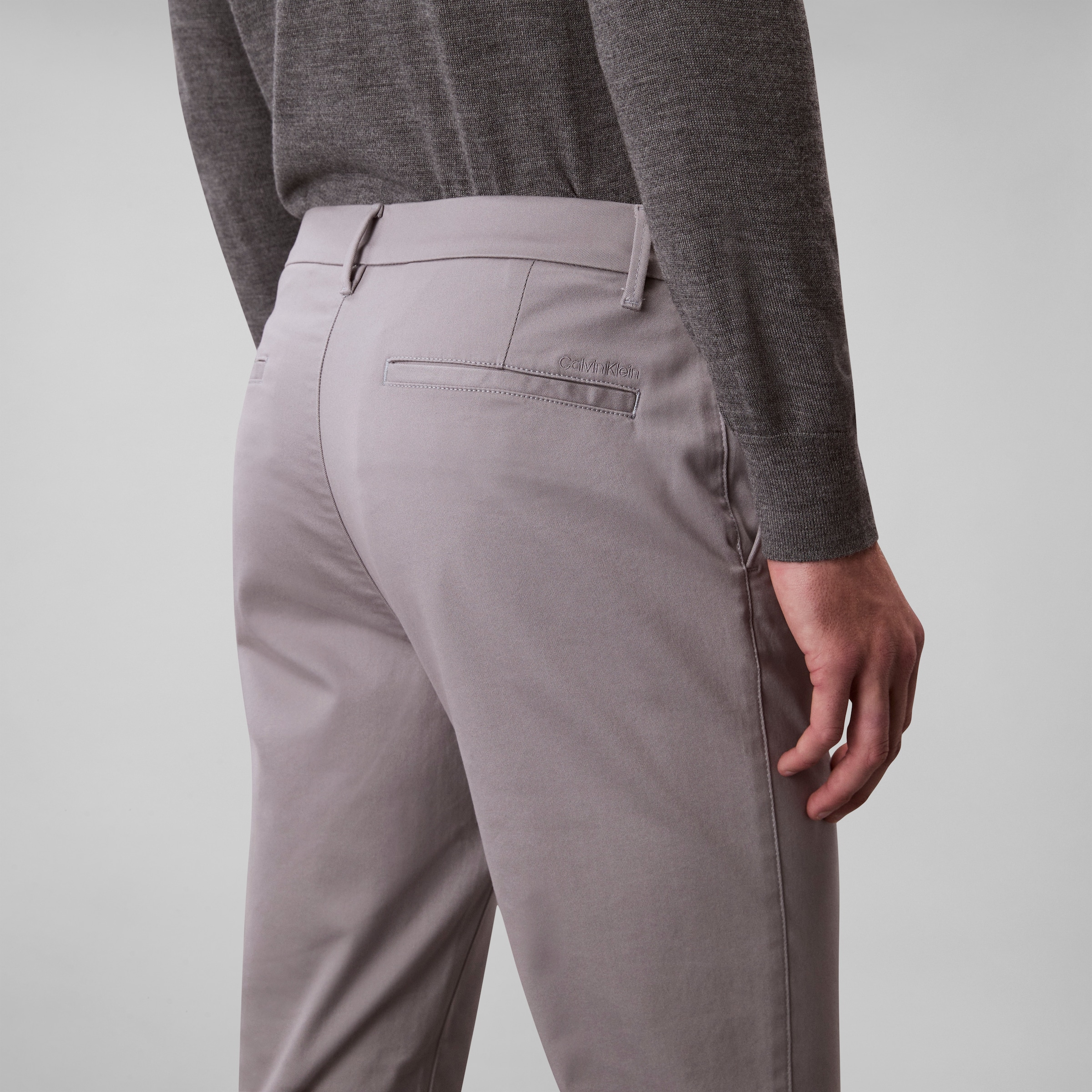 Calvin Klein Stoffhose "SLM CTTN STRTCH CHN", Mit Gürtelschlaufen günstig online kaufen
