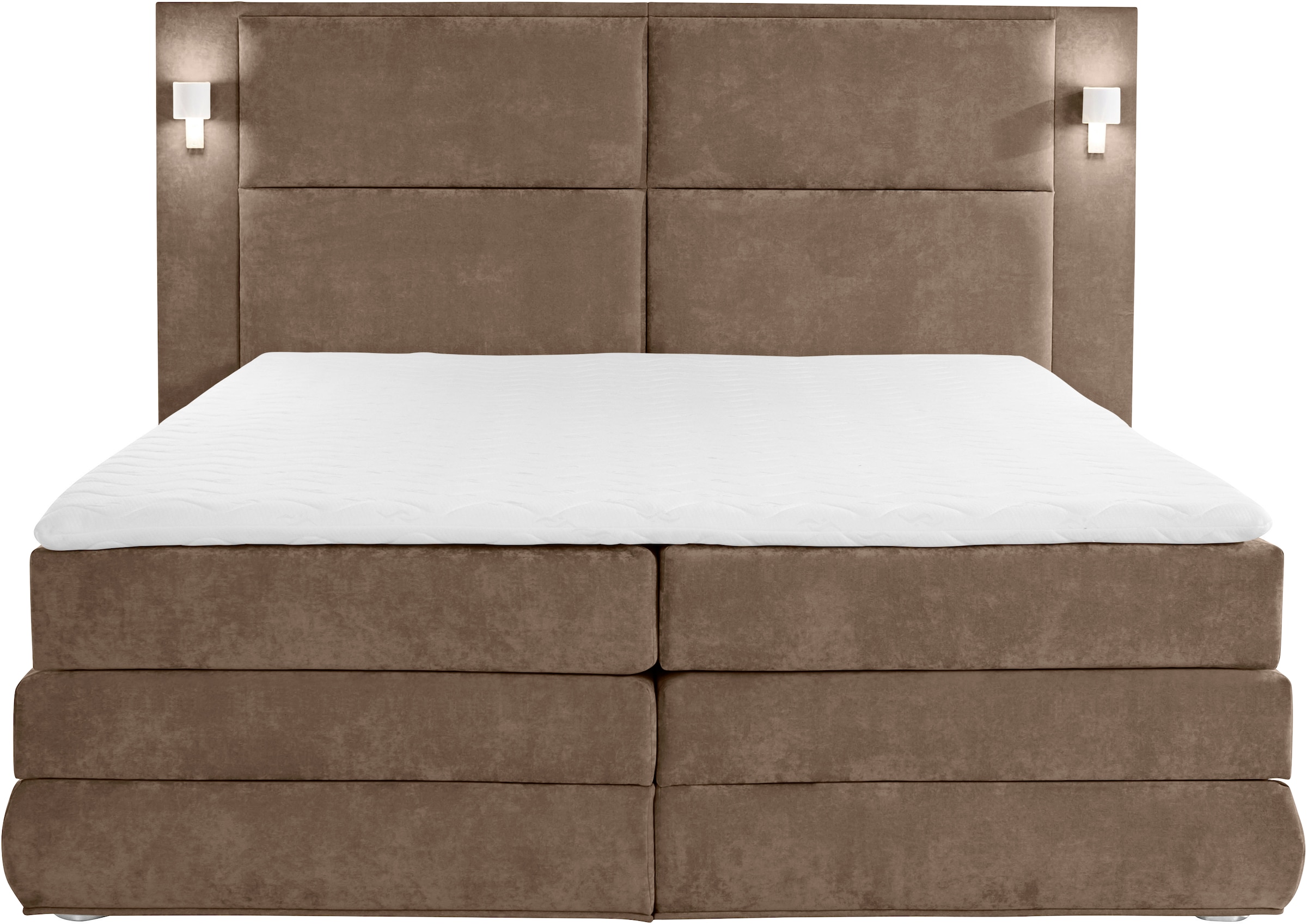 COLLECTION AB Boxspringbett Copenhagen, inklusive Bettkasten und Topper, wahlweise mit LED-Beleuchtung