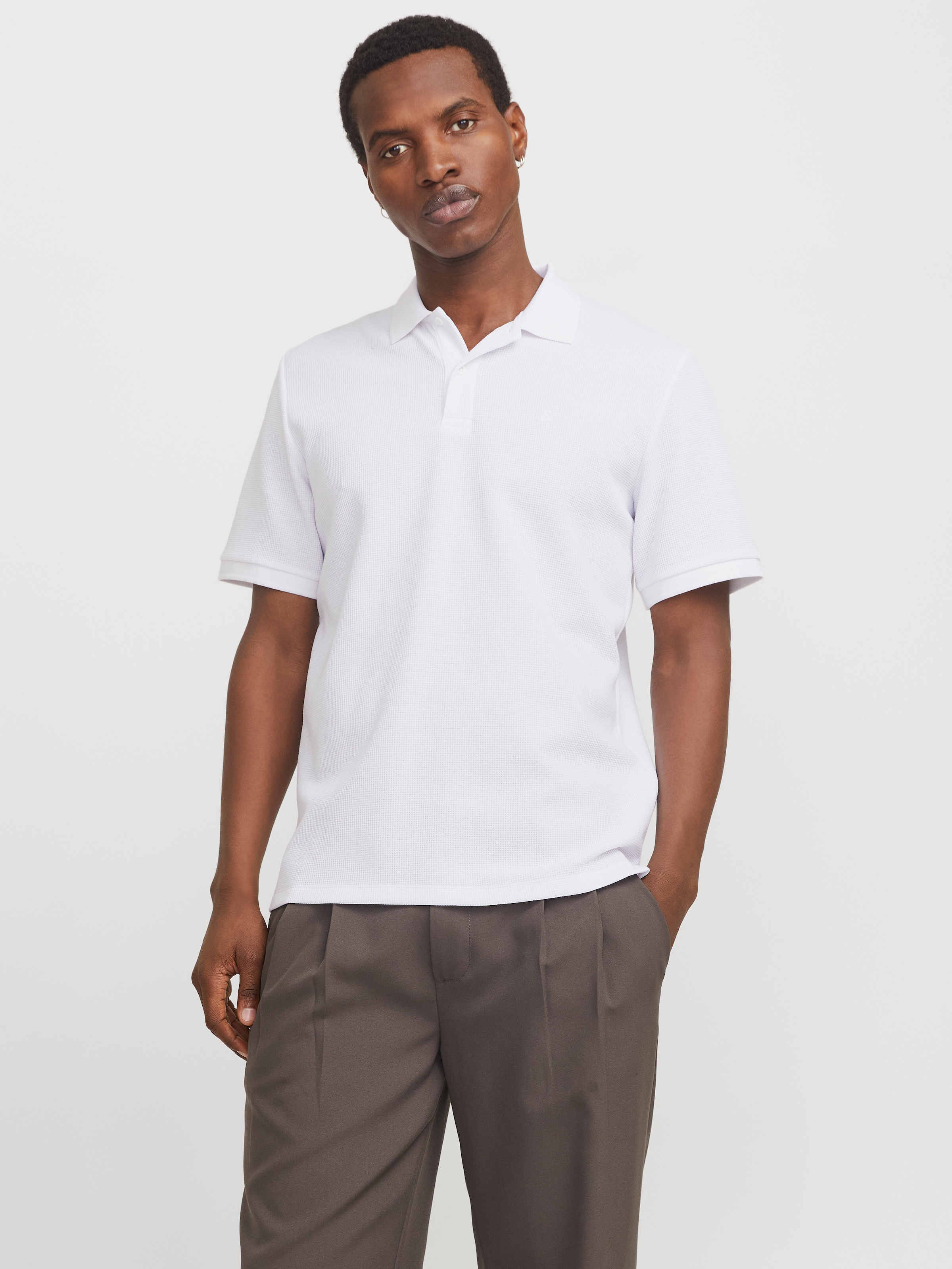 Jack & Jones "JJEAUSTIN POLO SS NOOS" Materialmix, regular fit