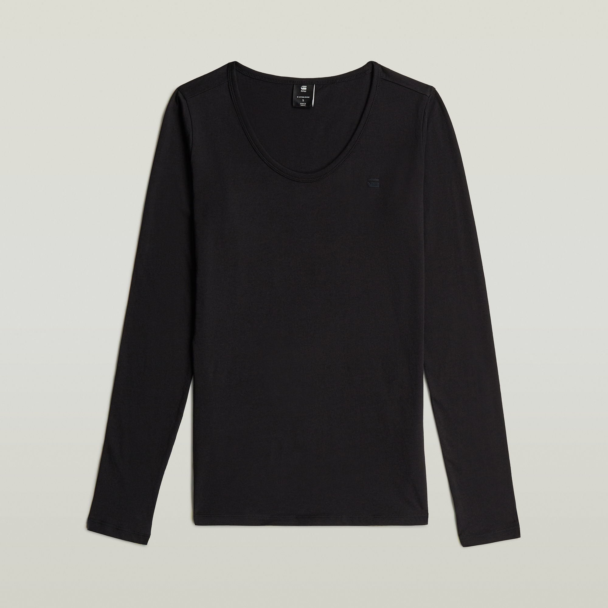 G-STAR Langarmshirt »Core eyben slim u t wmn ls« mit Label-Aufnäher, V-Ausschnitt