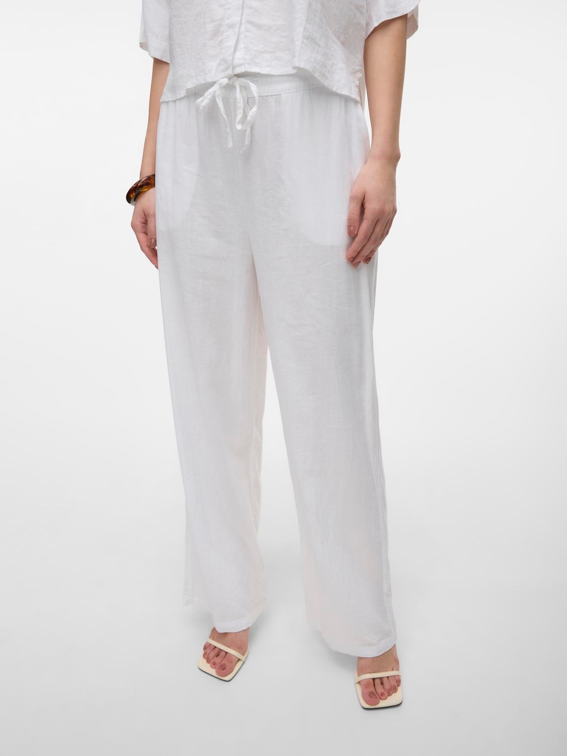 Vero Moda "VMLINN LINEN PANTS WVN NOOS" Sommerhose, mit Leinen günstig online kaufen