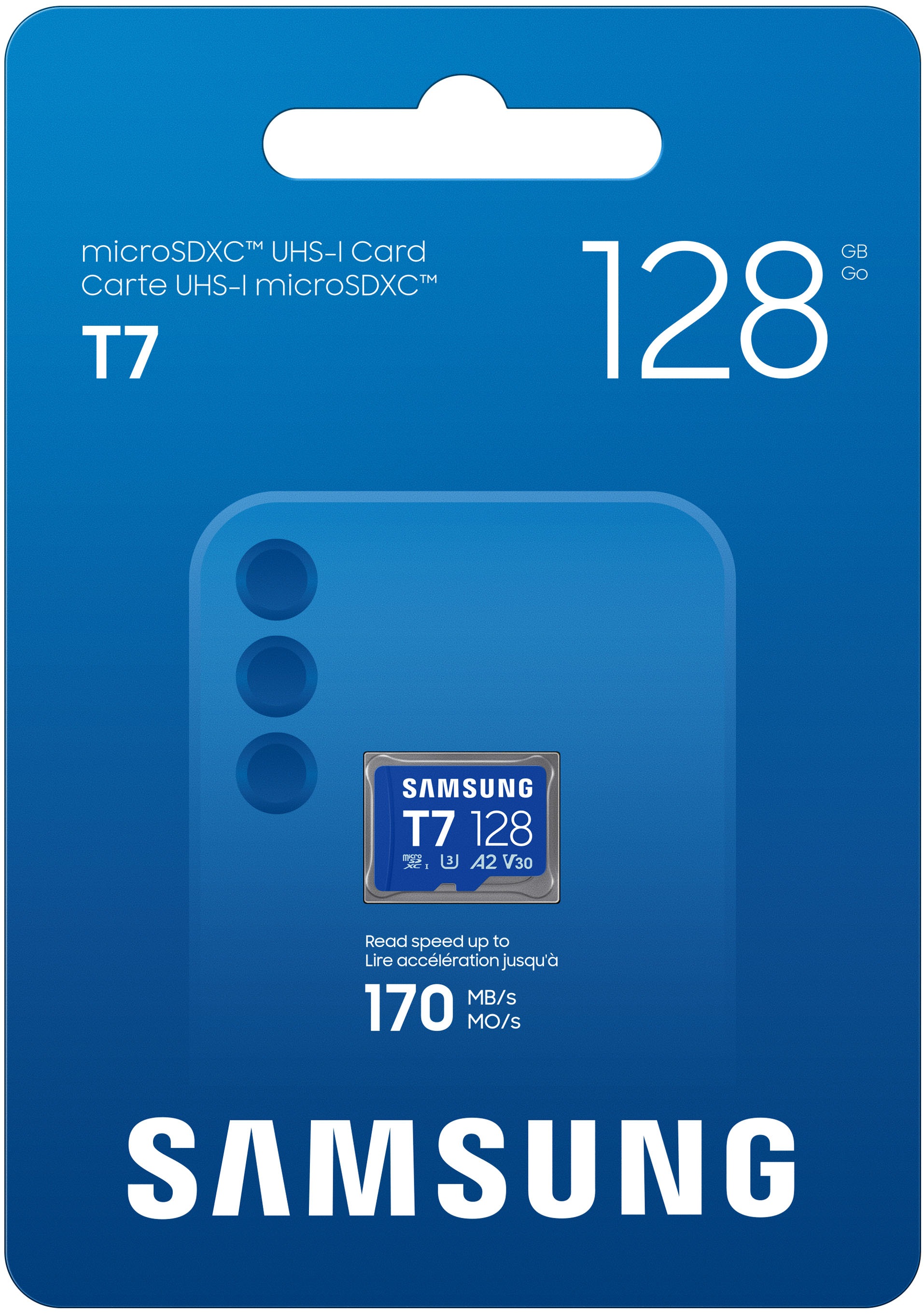 Samsung Speicherkarte »T7« (128 GB Video Speed Class 30 (V30) 170 MB/s Lesegeschwindigkeit)