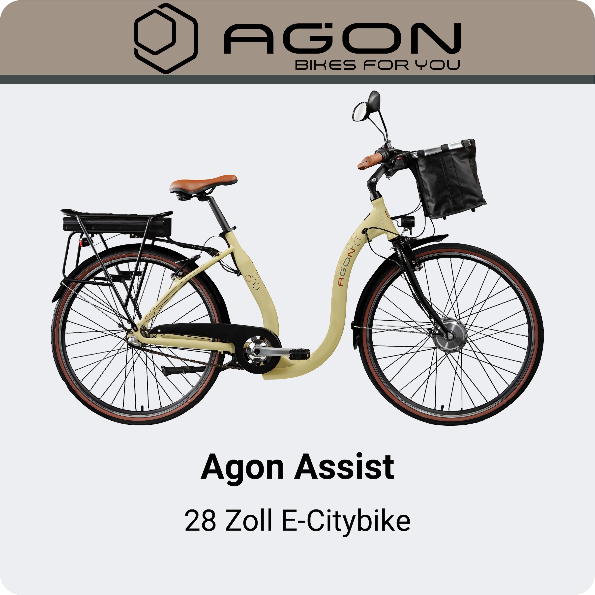 AGON »Assist« 3 Gang Nabenschaltung Frontmotor 250 W