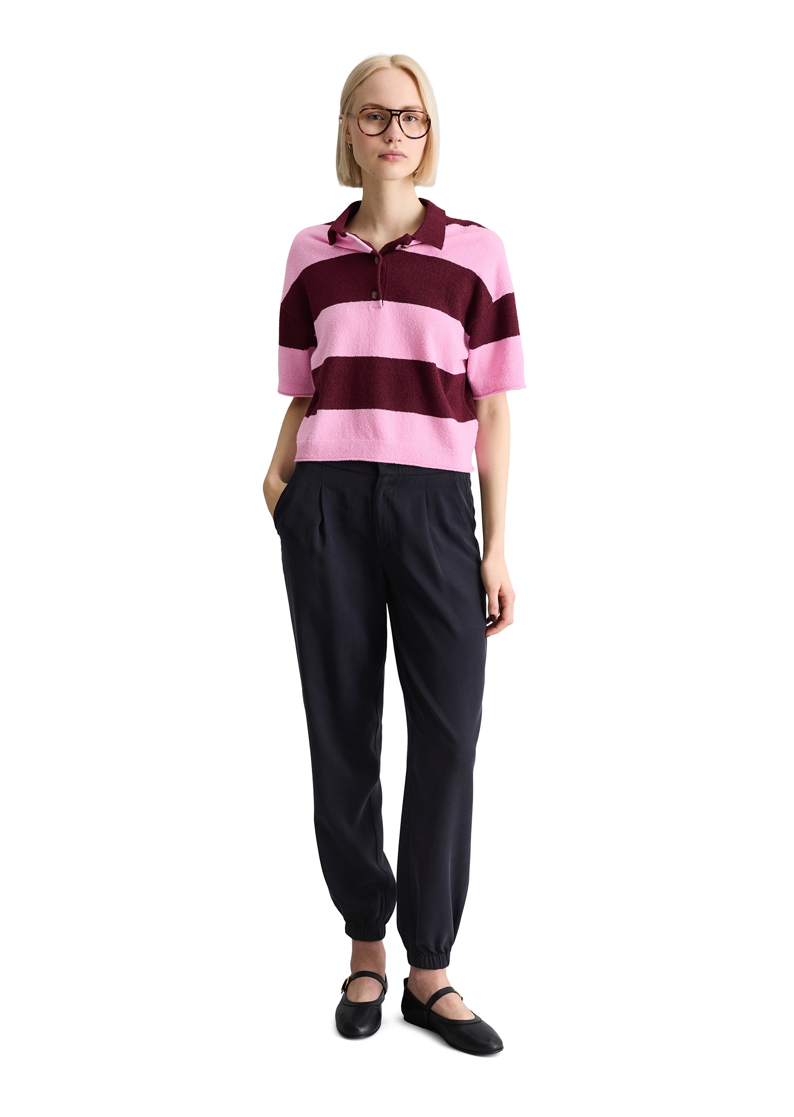 Marc O'Polo DENIM Poloshirt »aus Crinkled Organic Cotton-Mix«