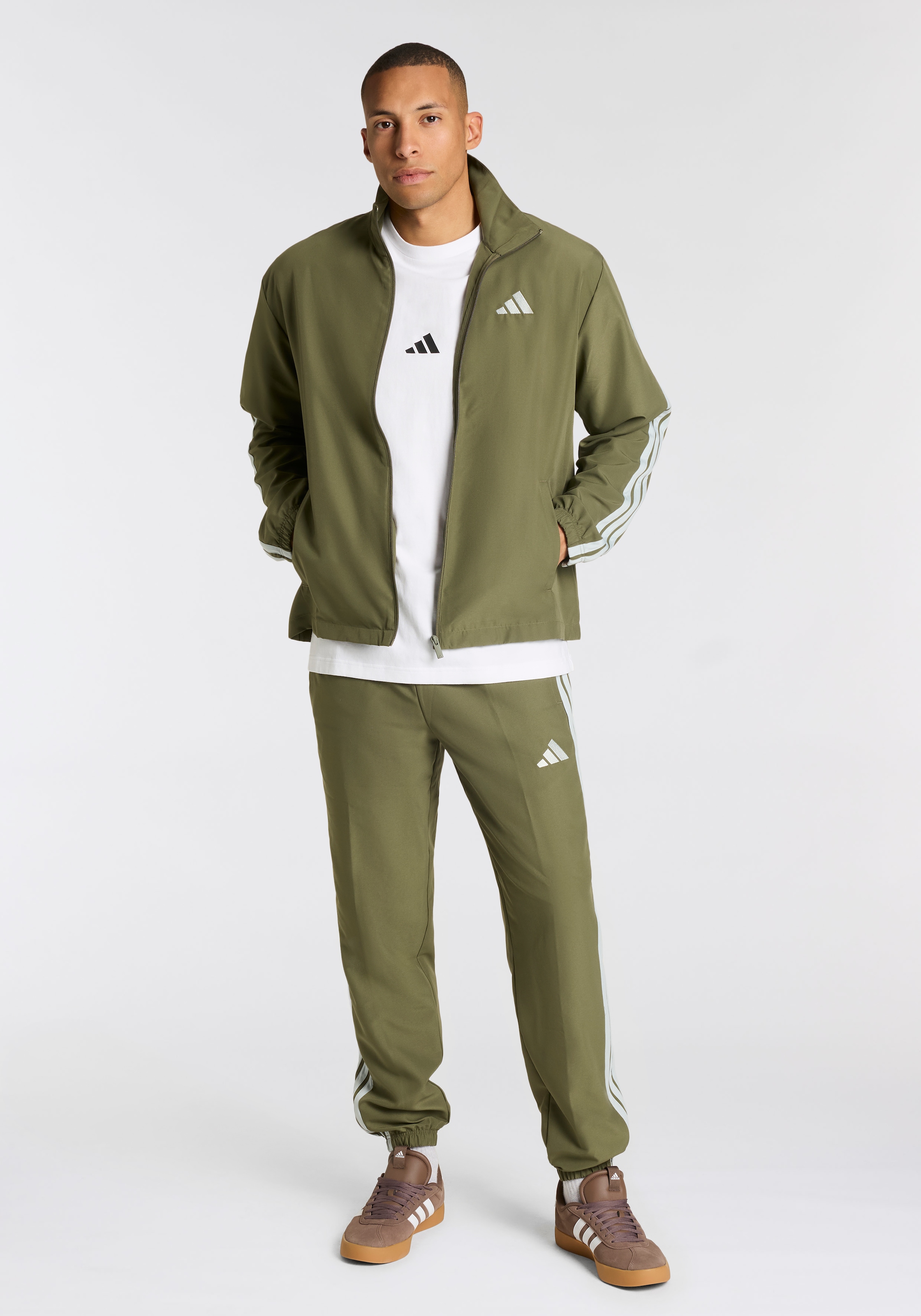 adidas Sportswear Trainingsanzug »M 3S WV TT TS«, (2 tlg.), drei Streifen Woven Tracksuit
