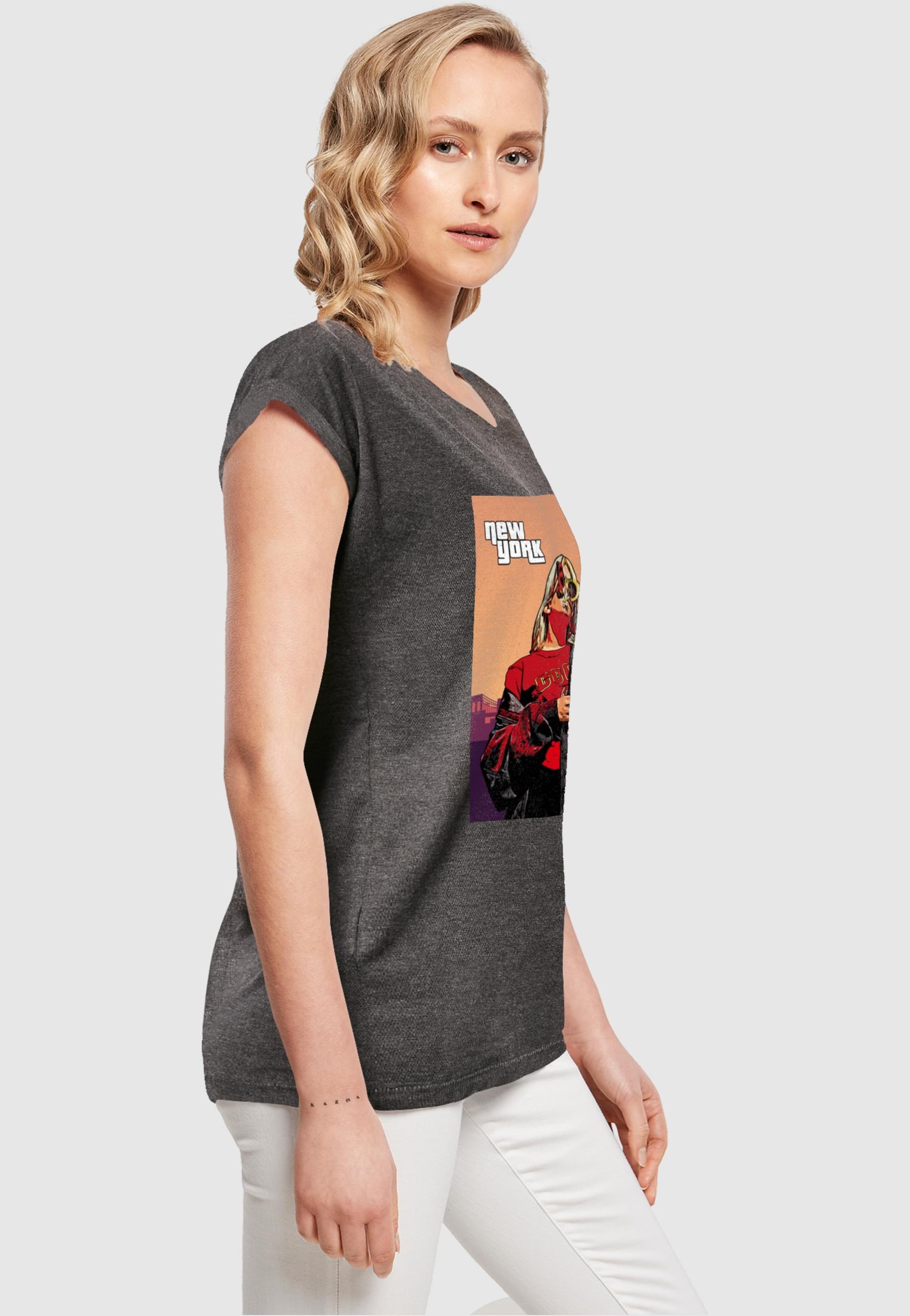 Merchcode T-Shirt »Damen Laides Grand New York Extended Shoulder Tee«, (1  tlg.) online bestellen | BAUR