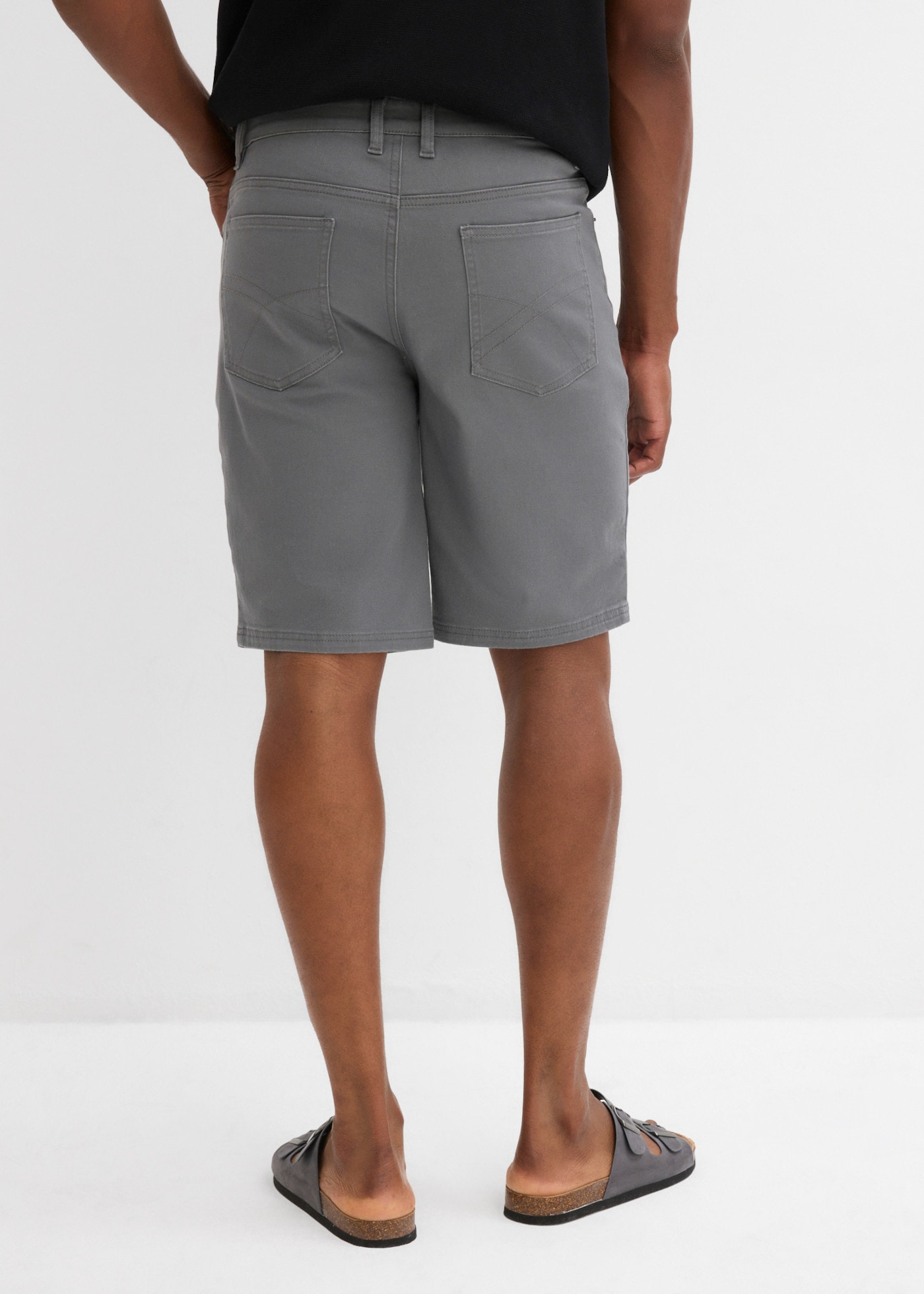 bonprix Bermudas  aus Baumwolle mit Elasthan, mit Stretchanteil, erhöhter Bund