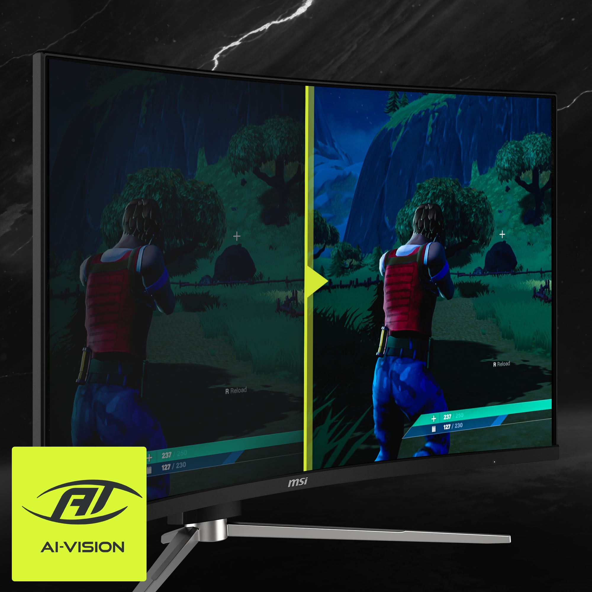MSI Curved-Gaming-Monitor »MAG 325CQRF QD E2«, 80 cm/32 Zoll, 2560 x 1440 px, WQHD, 0,5 ms Reaktionszeit, 180 Hz, 5-Wege Joystick Navigation