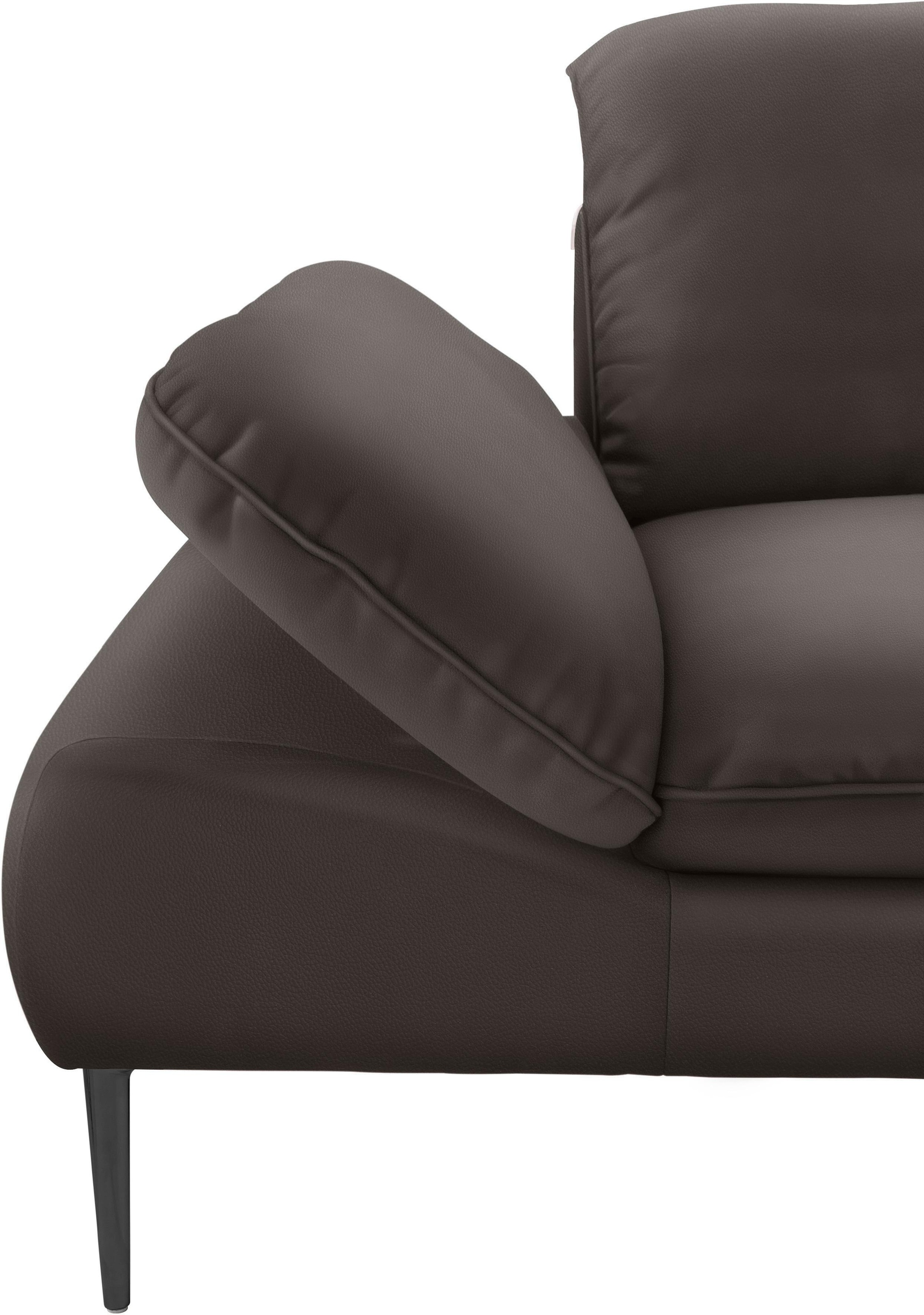 W.SCHILLIG Ecksofa »enjoy&MORE, Designsofa, bequem, zeitlos und elegant, L-Form«, Sitztiefenverstellung, Füße schwarz pulverbeschichtet, Breite 340 cm