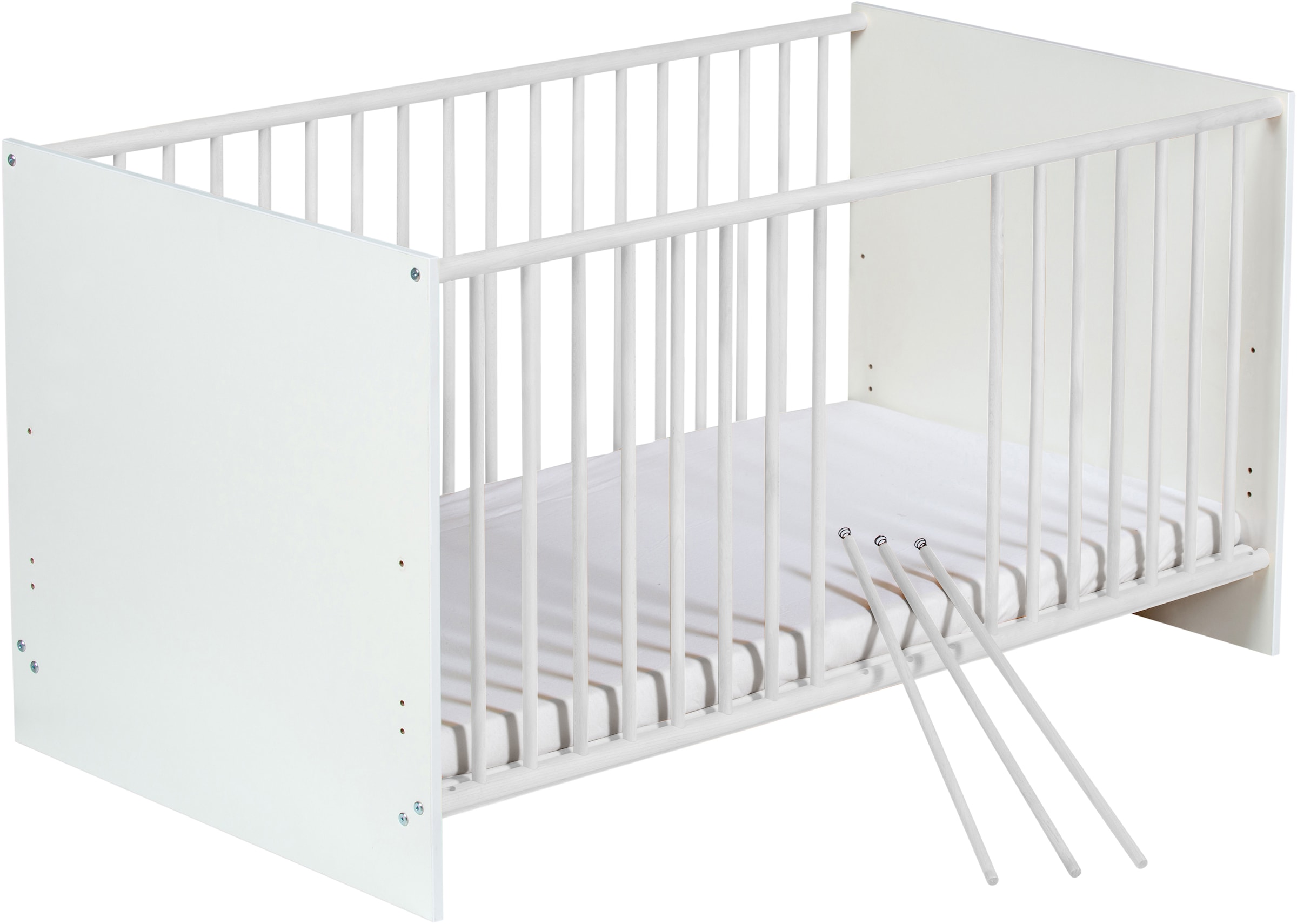 Schardt Babymöbel-Set »Sienna White II«, (Spar-Set, 2 St., Kinderbett, Wickelkommode), mit Kinderbett und Wickelkommode; Made in Germany
