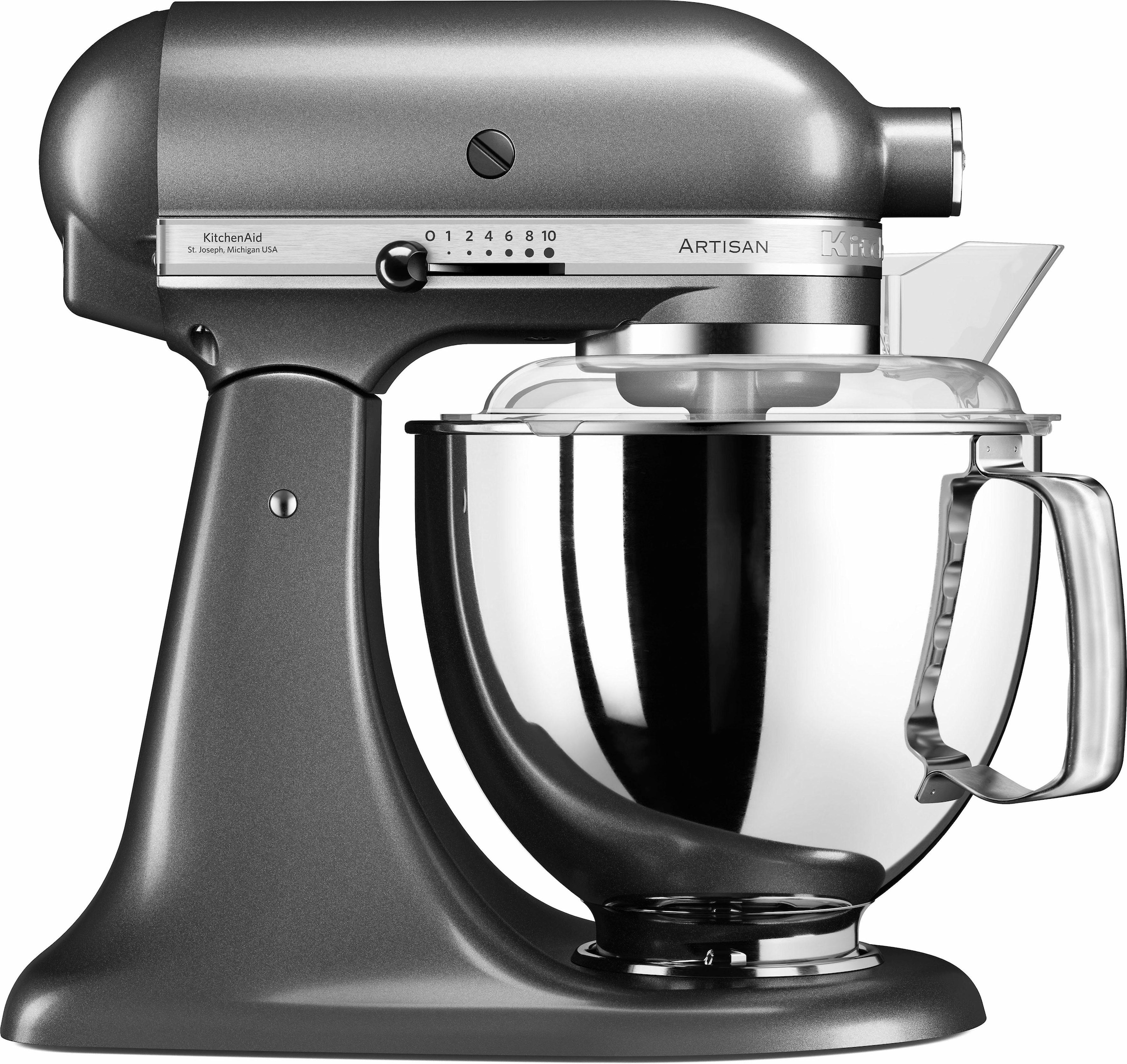 KitchenAid Küchenmaschine »5KSM175PSEMS MEDALLION-SILBER«, mit Gratis Fleischwolf+Spritzgebäckvorsatz (Wert ca. 129,-UVP)