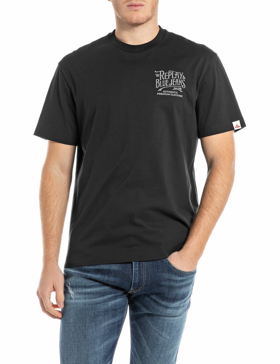 Replay T-Shirt, mit Marken-Print auf der Brust günstig online kaufen