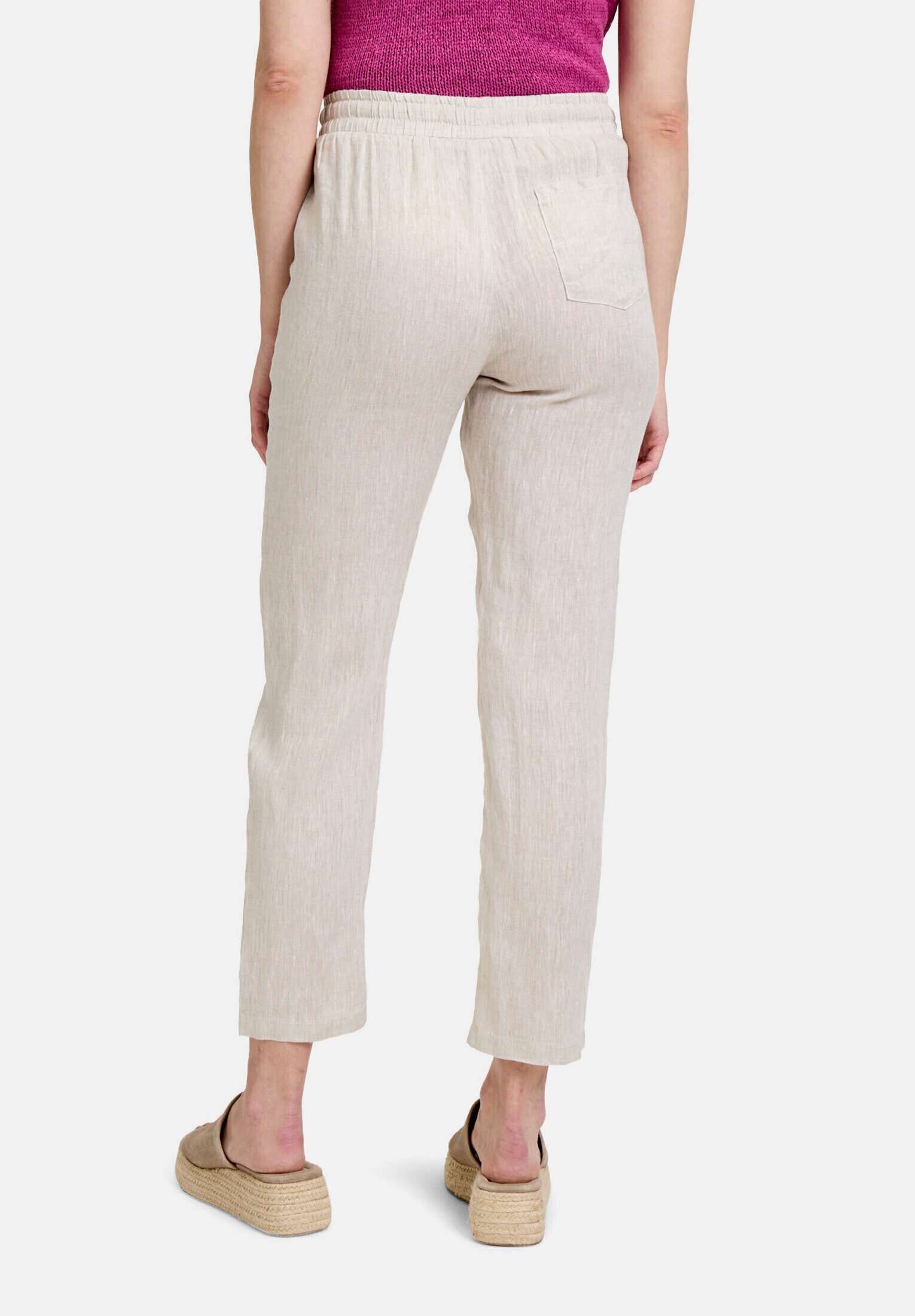 Cartoon Leinenhose »Damen mit Tunnelzug«  Material