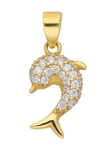 Kettenanhänger »333 Gold Anhänger Delphin mit Zirkonia«, 333 Gold mit Zirkonia...