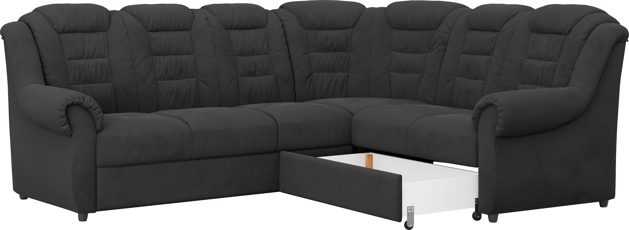 Home affaire Ecksofa »Boston L-Form«, mit hoher Rückenlehne, wahlweise mit Bettfunktion & Stauraum