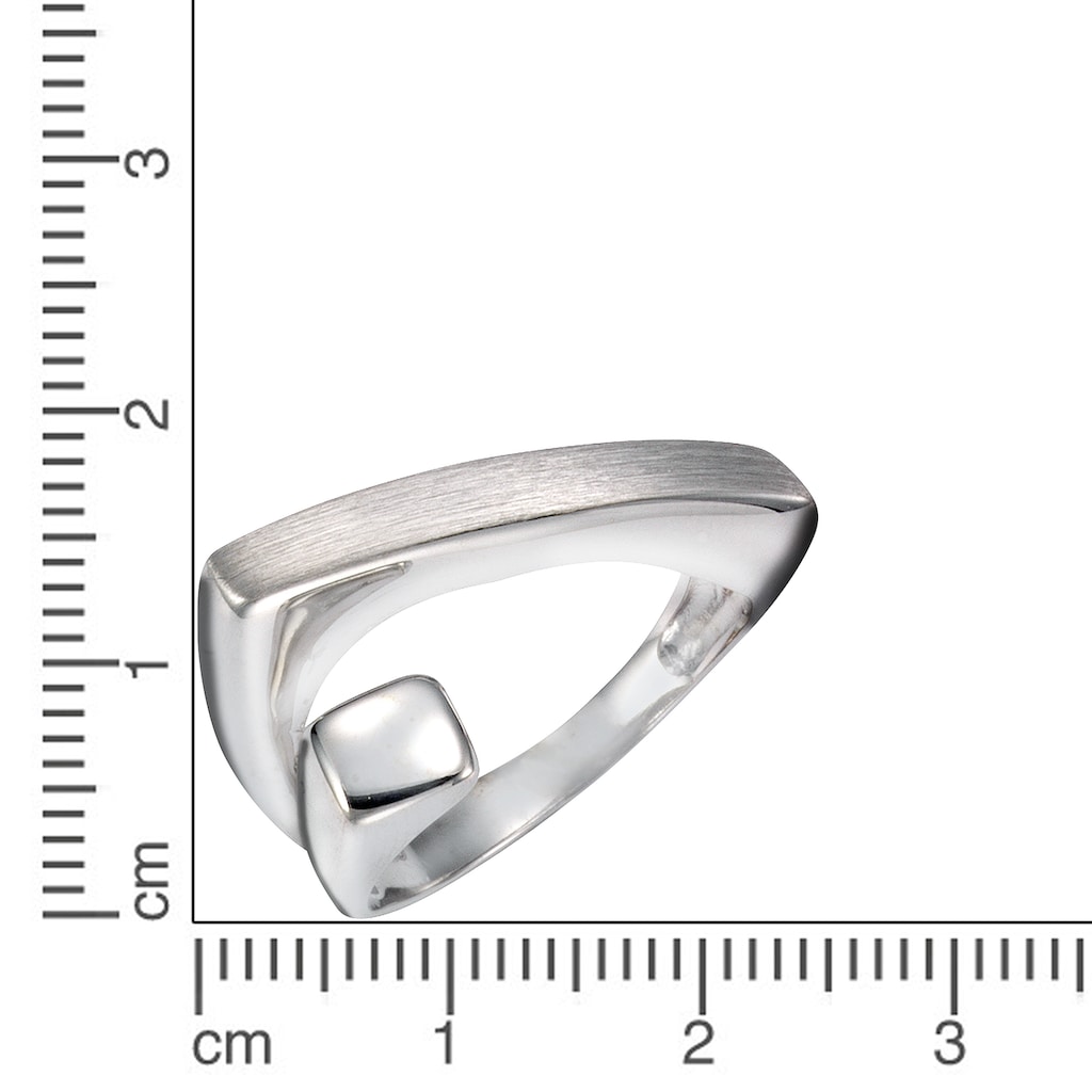 Vivance Fingerring »925 Silber rhodiniert 13,5mm breit«