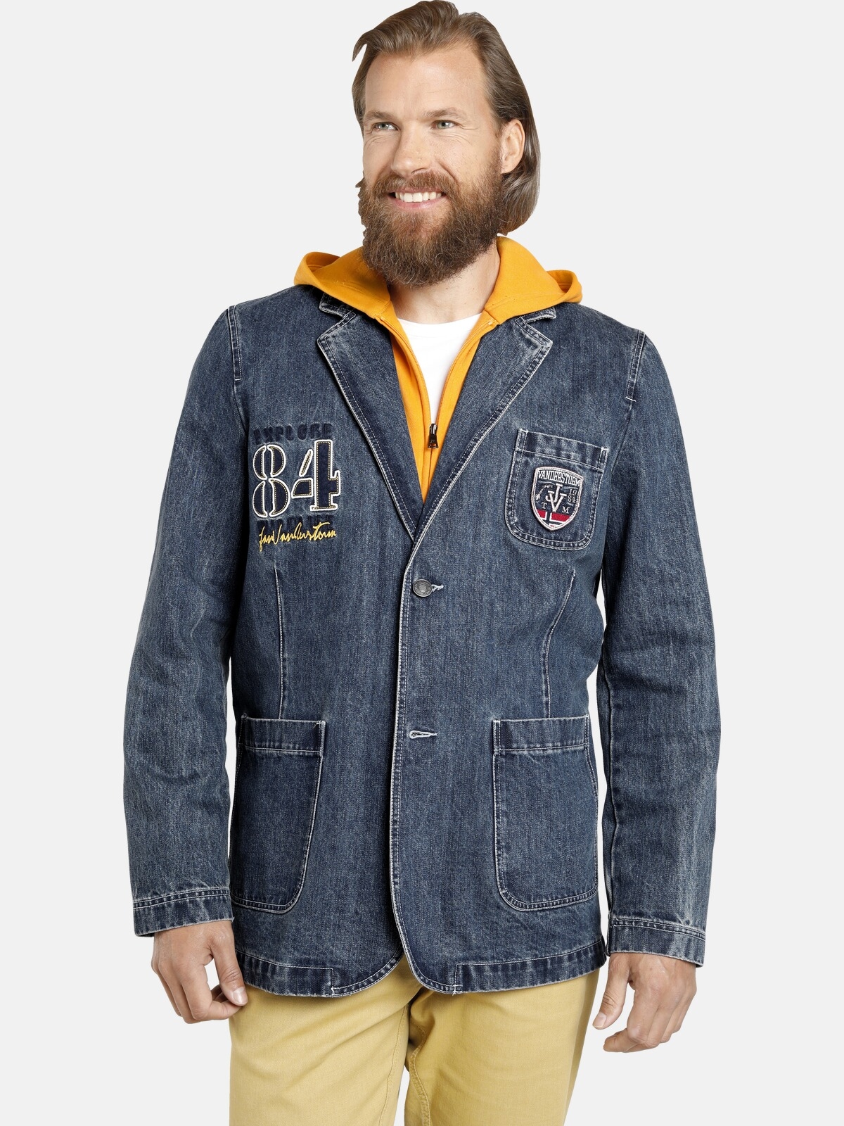 Jan Vanderstorm Sakko "Sakko INGVAR", (1 tlg.), Denim-Sakko, Comfort Fit günstig online kaufen