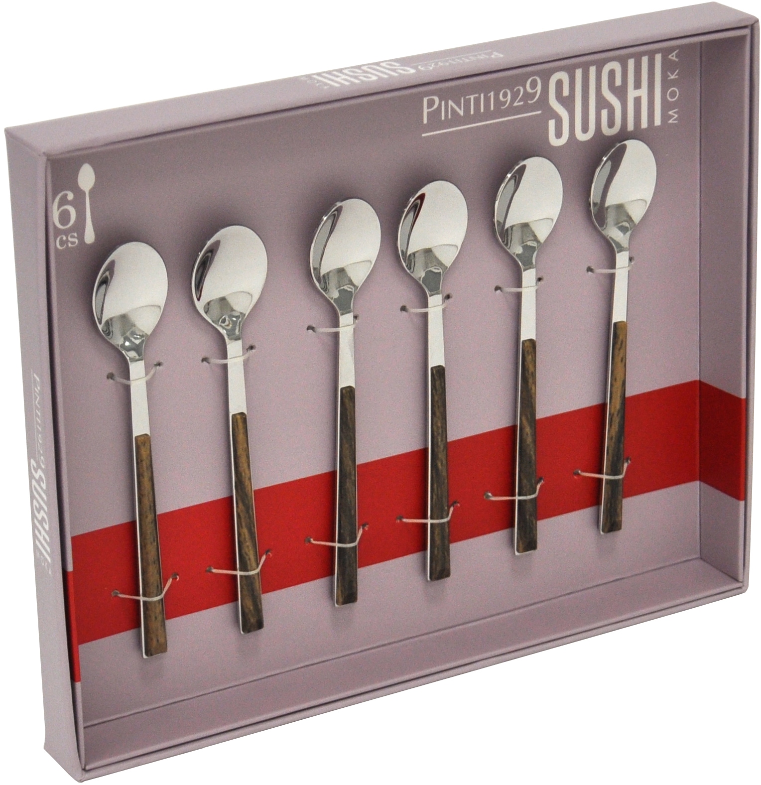 kaufen in Moka«, Edelstahl 6 Holzoptik »Sushi (Set, ABS tlg.), mit | PINTINOX Kaffeelöffel 18/0 Kunststoffgriff BAUR