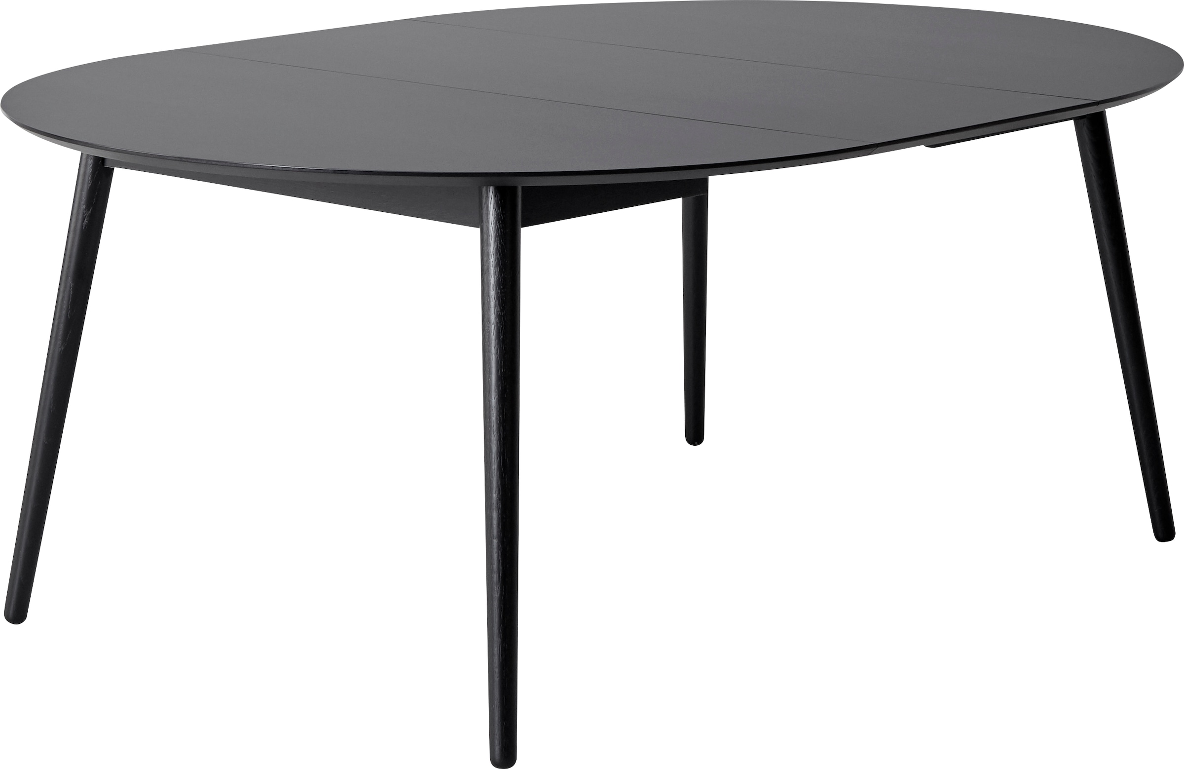 Hammel Furniture Esstisch »Meza Designtisch mit Auszugsfunktion und 2 Einlegeplatten«, Ø135(231) cm, runde Tischplatte aus MDF/Laminat, Massivholzgestell