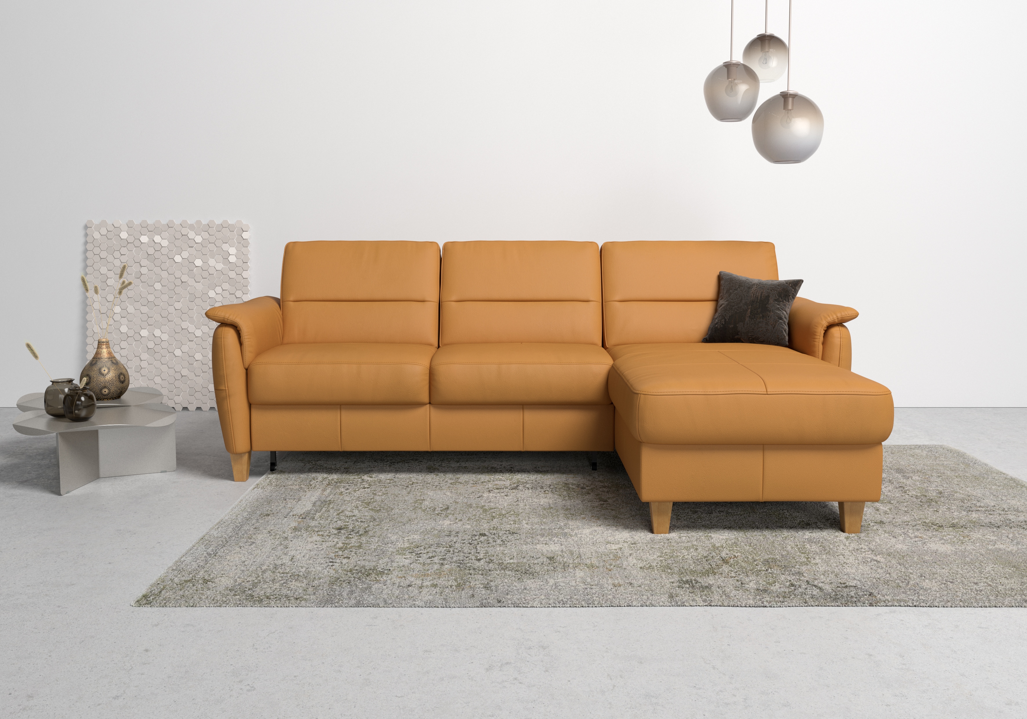 Home affaire Ecksofa "Palmera L-Form, B: 244 cm - OTTO. Verlässliche Qualität." optional Schlaffunktion & Bettkasten, Federkern