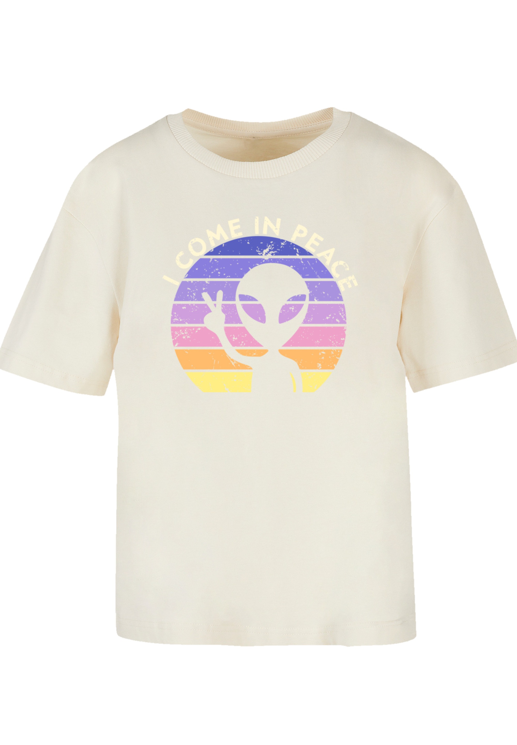 F4NT4STIC T-Shirt »Alien Peace Sunset«, Premium Qualität