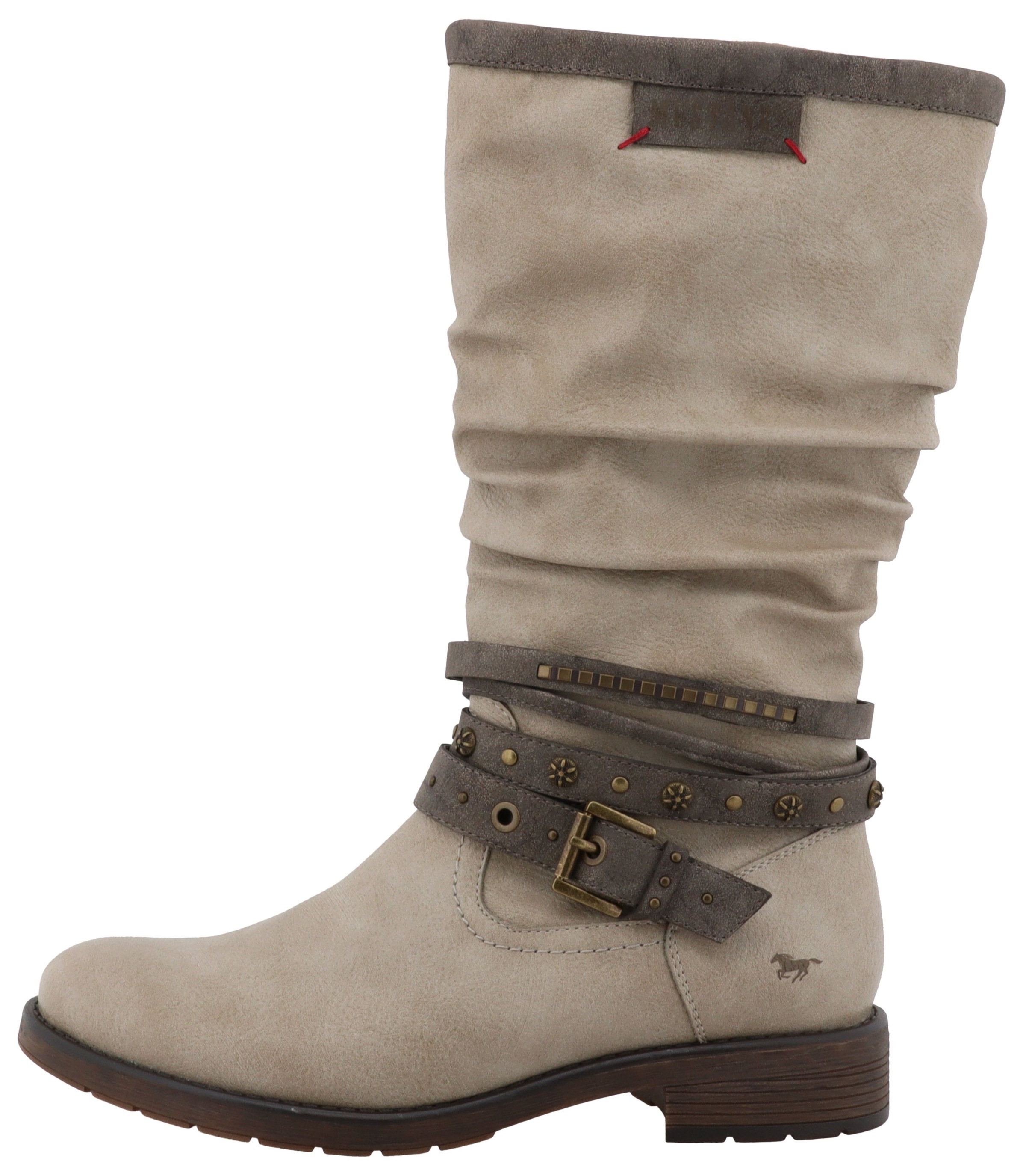 Thumbnail - Mustang Shoes Winterstiefel "Elfi" Stiefel mit Zierriemchen und Blockabsatz