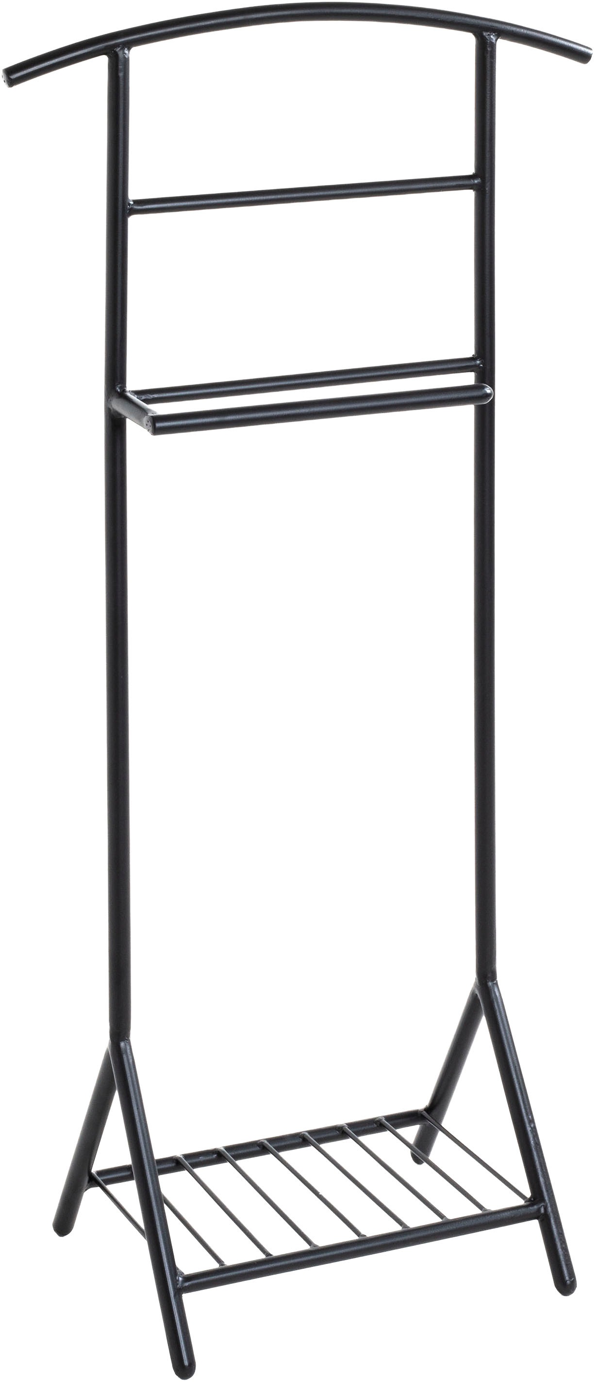 HAKU Herrendiener »Anzugständer, Dressboy, Kleiderboy, Kleiderbutler, Stiller Diener« freiform - aus Metall schwarz -B/T/H 45/26/101 cm