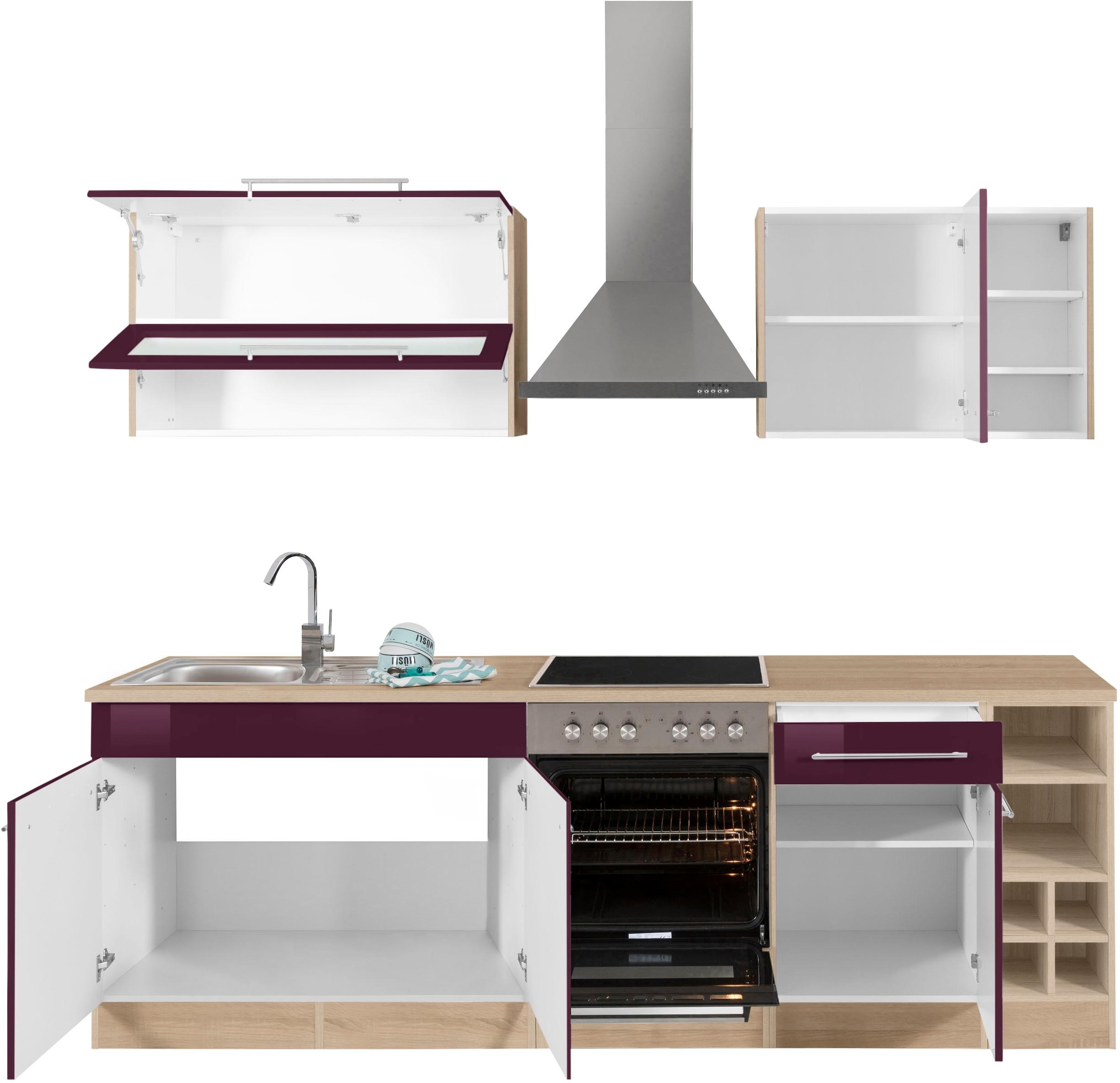 KOCHSTATION Küchenzeile »KS-Eton«, ohne E-Geräte, Breite 240 cm
