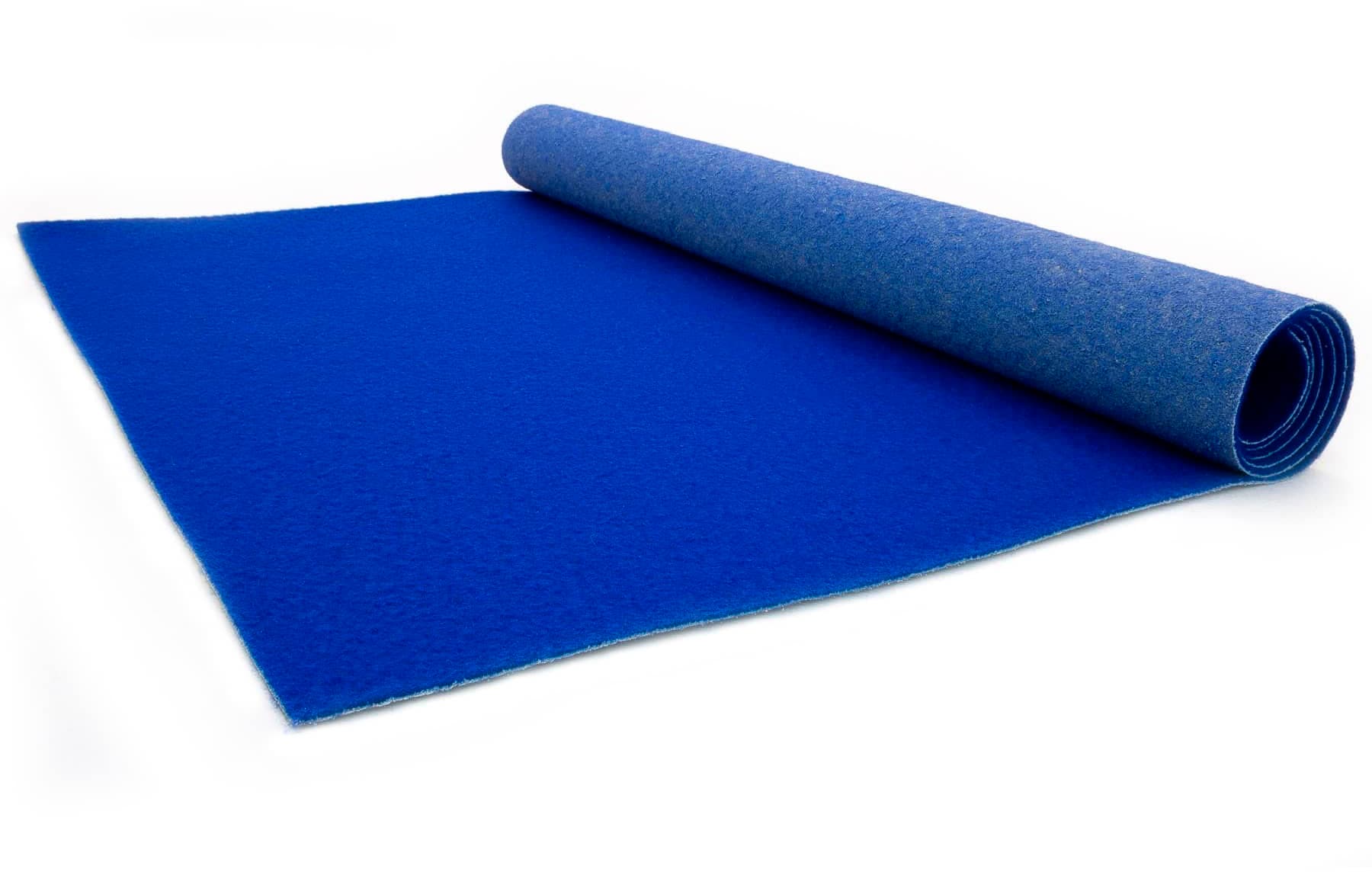 Läufer, B:200cm H:2,6mm L:1.900cm, blau, PRIMAFLOR-IDEEN IN TEXTIL, Polypropylen (PP), Flur, Teppiche, "PODIUM, Made in Belgium", Breite 200 cm,