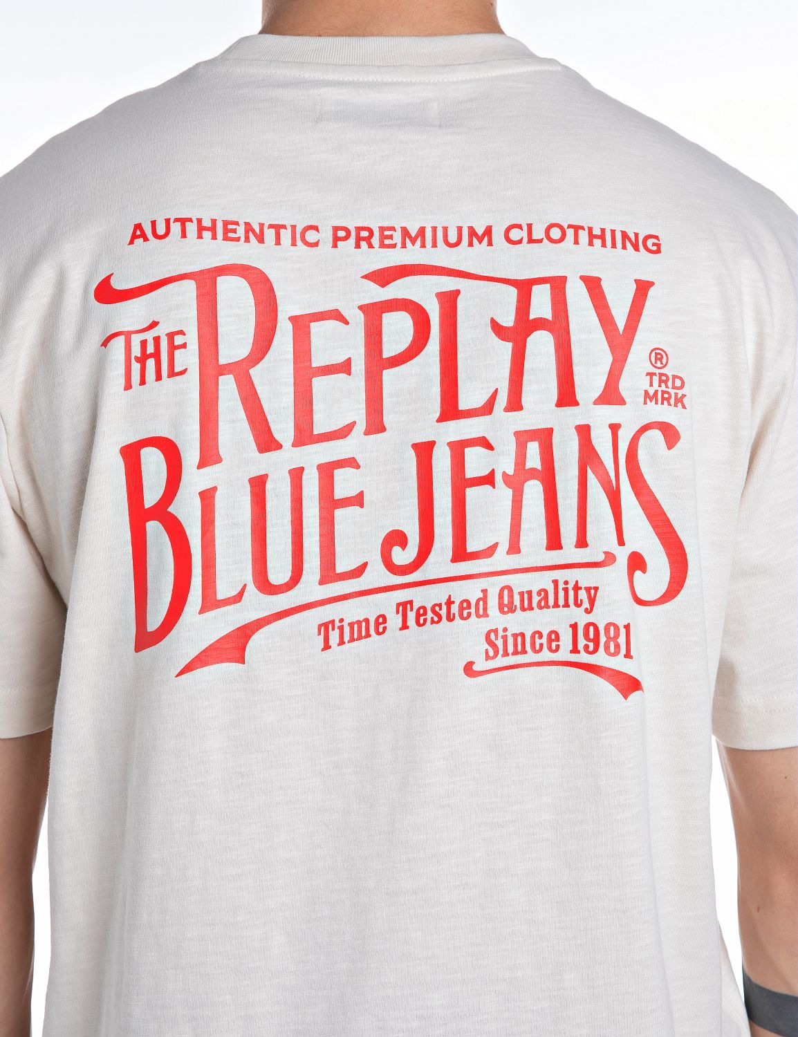 Replay T-Shirt, mit Rückenprint