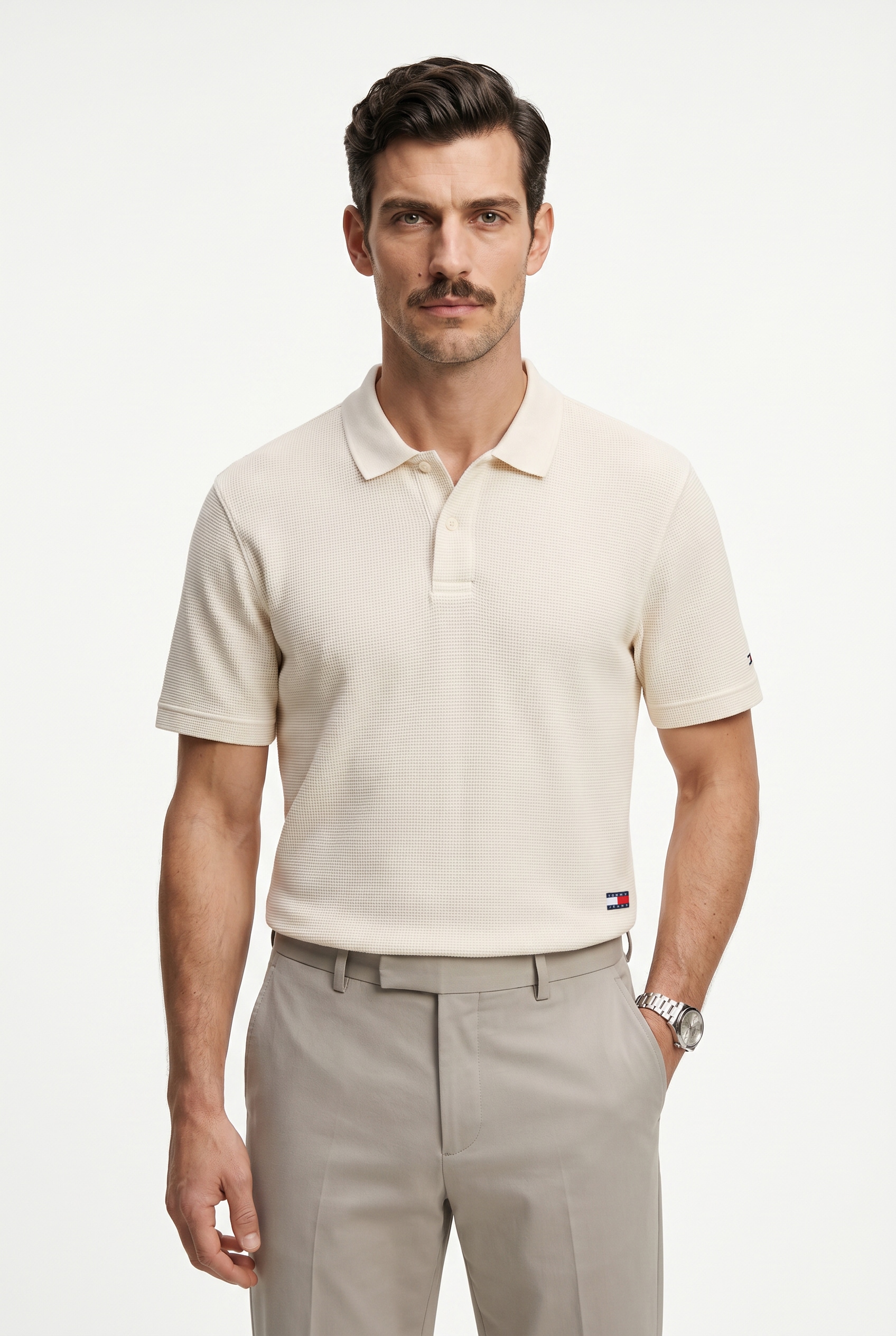 Tommy Jeans Poloshirt "TJM REGULAR WASHED WAFFLE"
