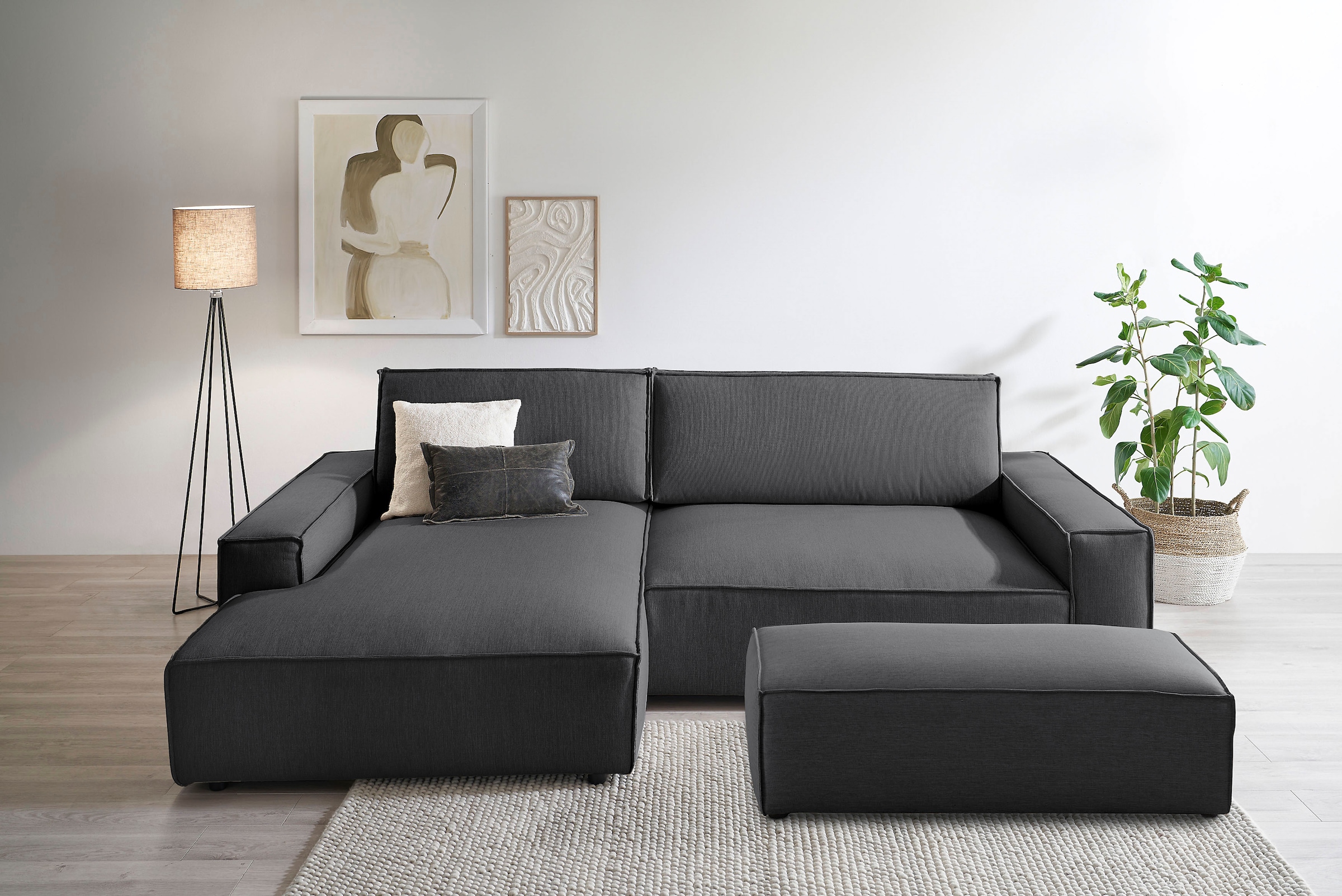 Home affaire Polsterecke "SHERWOOD XXL tief, L-Form, Schlaffunktion, Bigsof günstig online kaufen