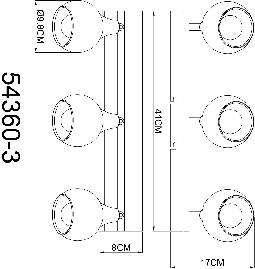 GLOBO LIGHTING Deckenspot »FROSTA« E14 1 Stk. Schwarz-chrome Strahler mit geeistem Glas, dreh-/schwenkbar