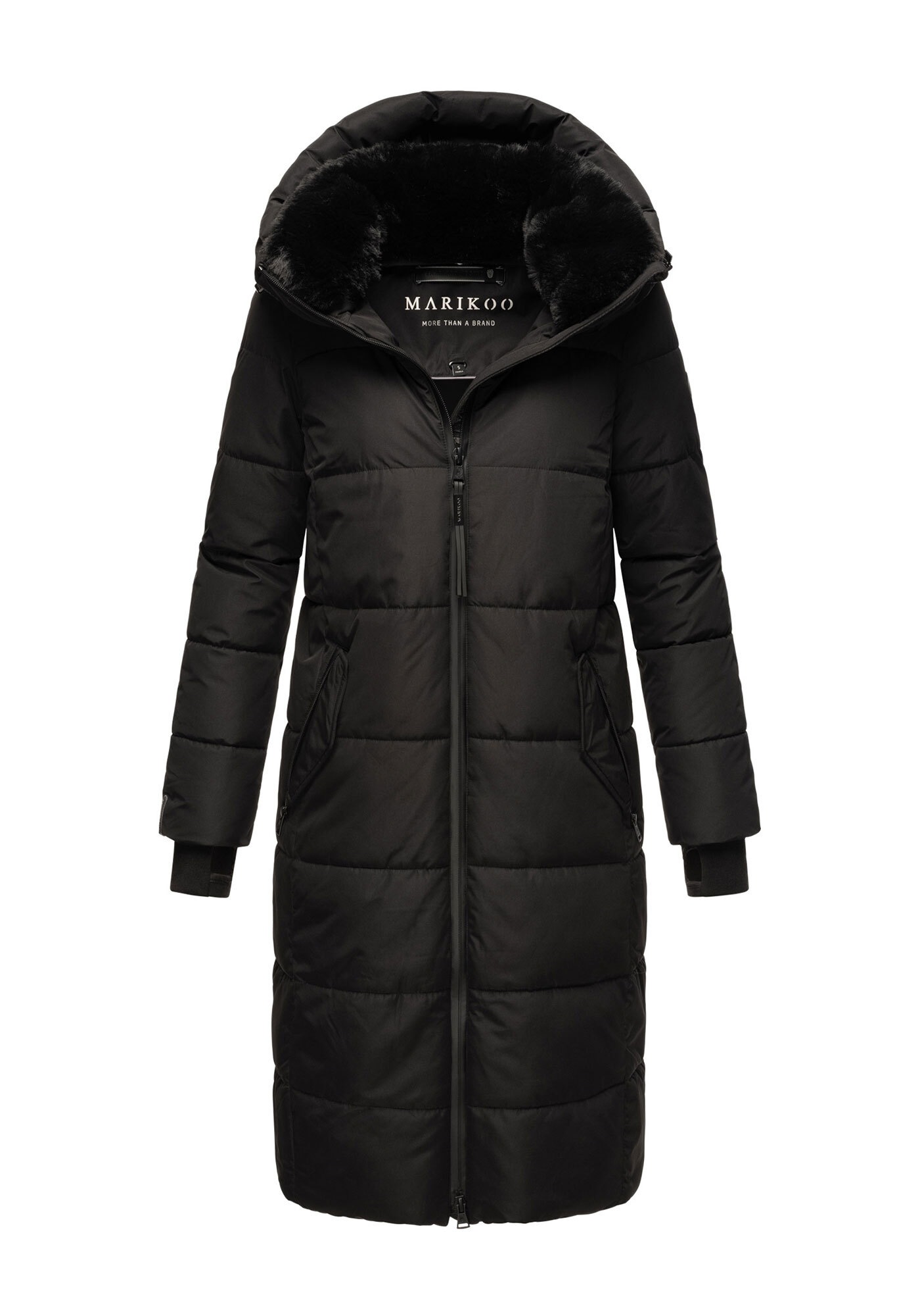 Marikoo Steppjacke »Zuraraa XVI« mit Kapuze langer Winter Mantel gesteppt